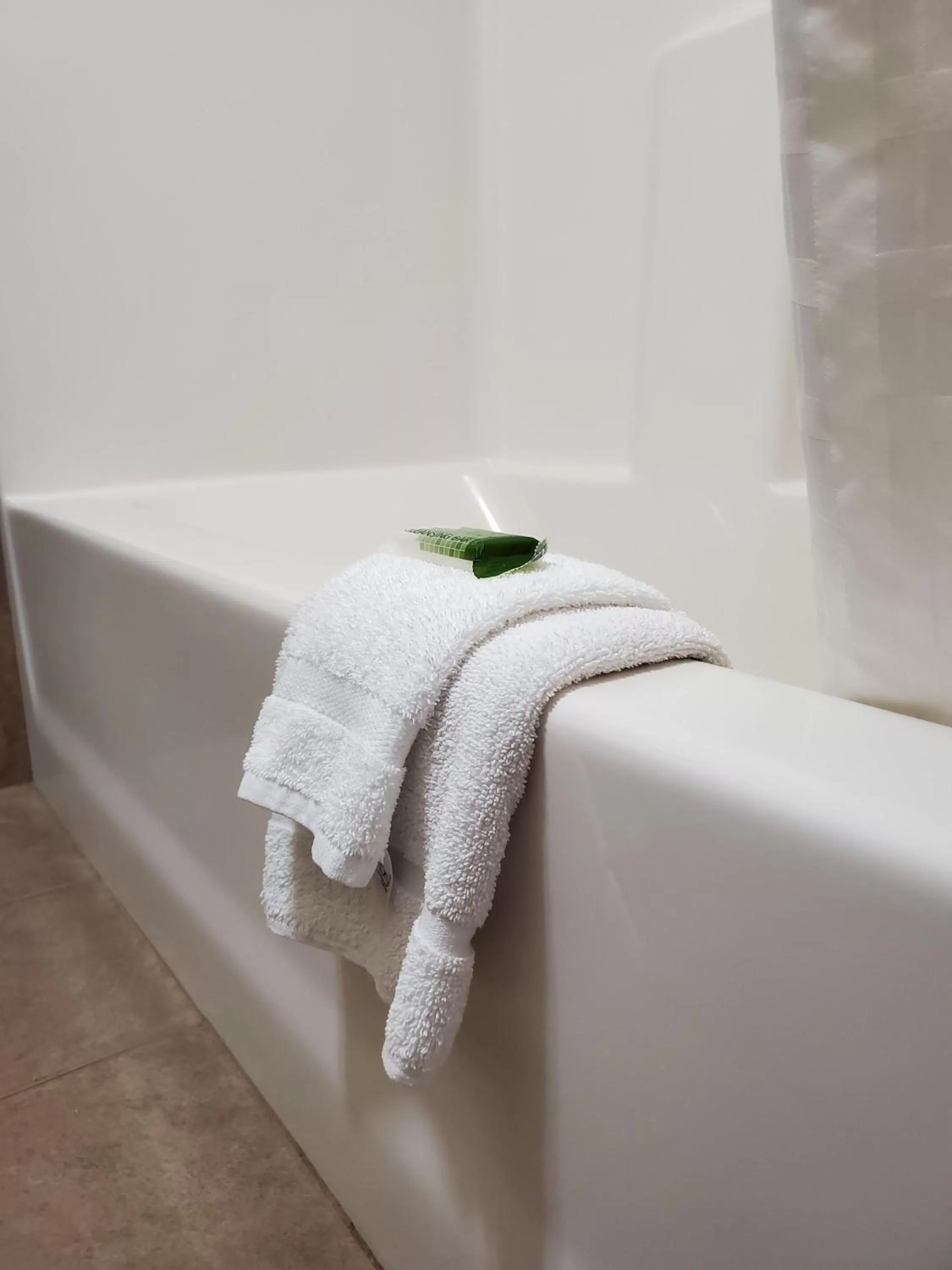 Bathroom in AmericInn by Wyndham Mankato Event Center near MSU