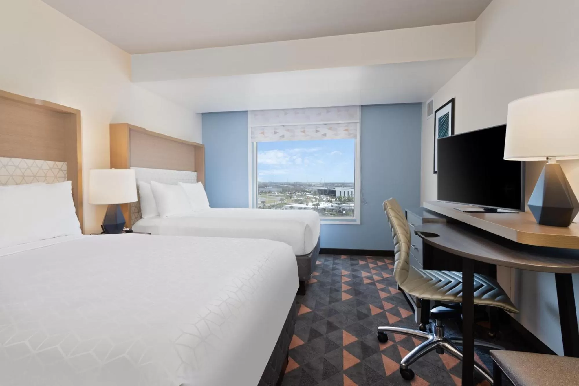 Suite With Two Double Beds - Disability Accessible Roll In Shower  in Holiday Inn & Suites Across From Universal Orlando, an IHG Hotel