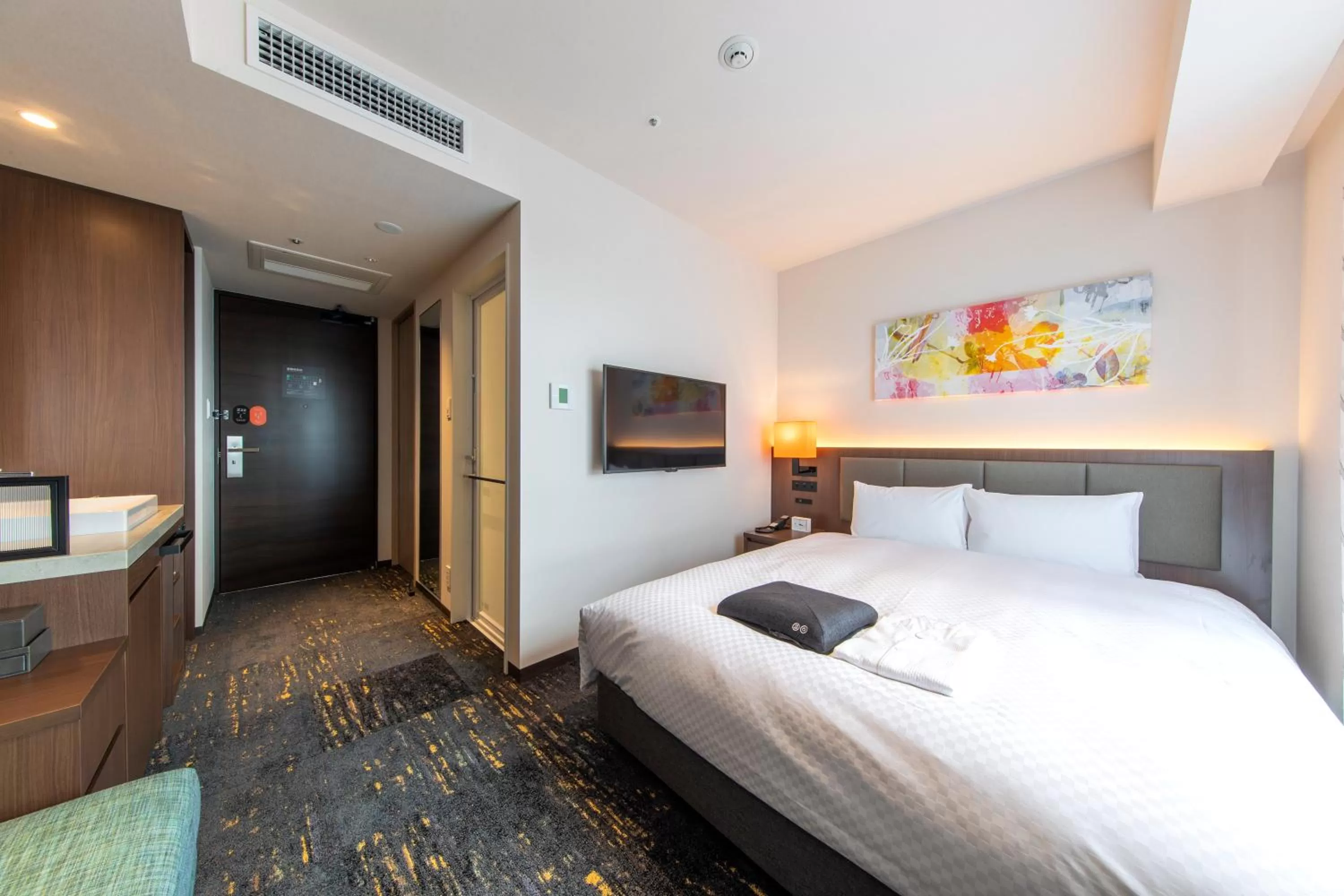 Bed in Hotel Forza Nagoya Sakae