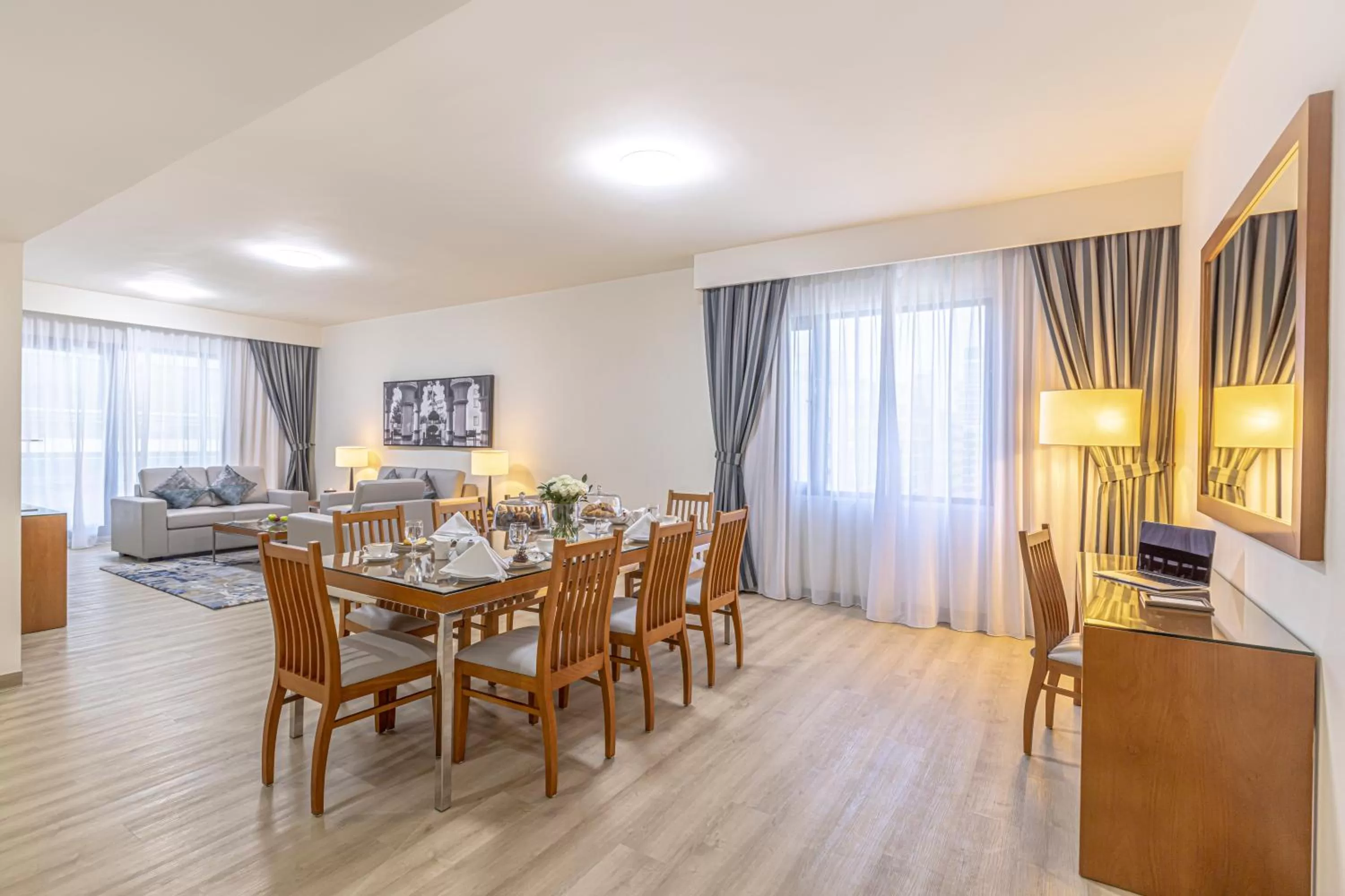 Dining area in Golden Sands Suites