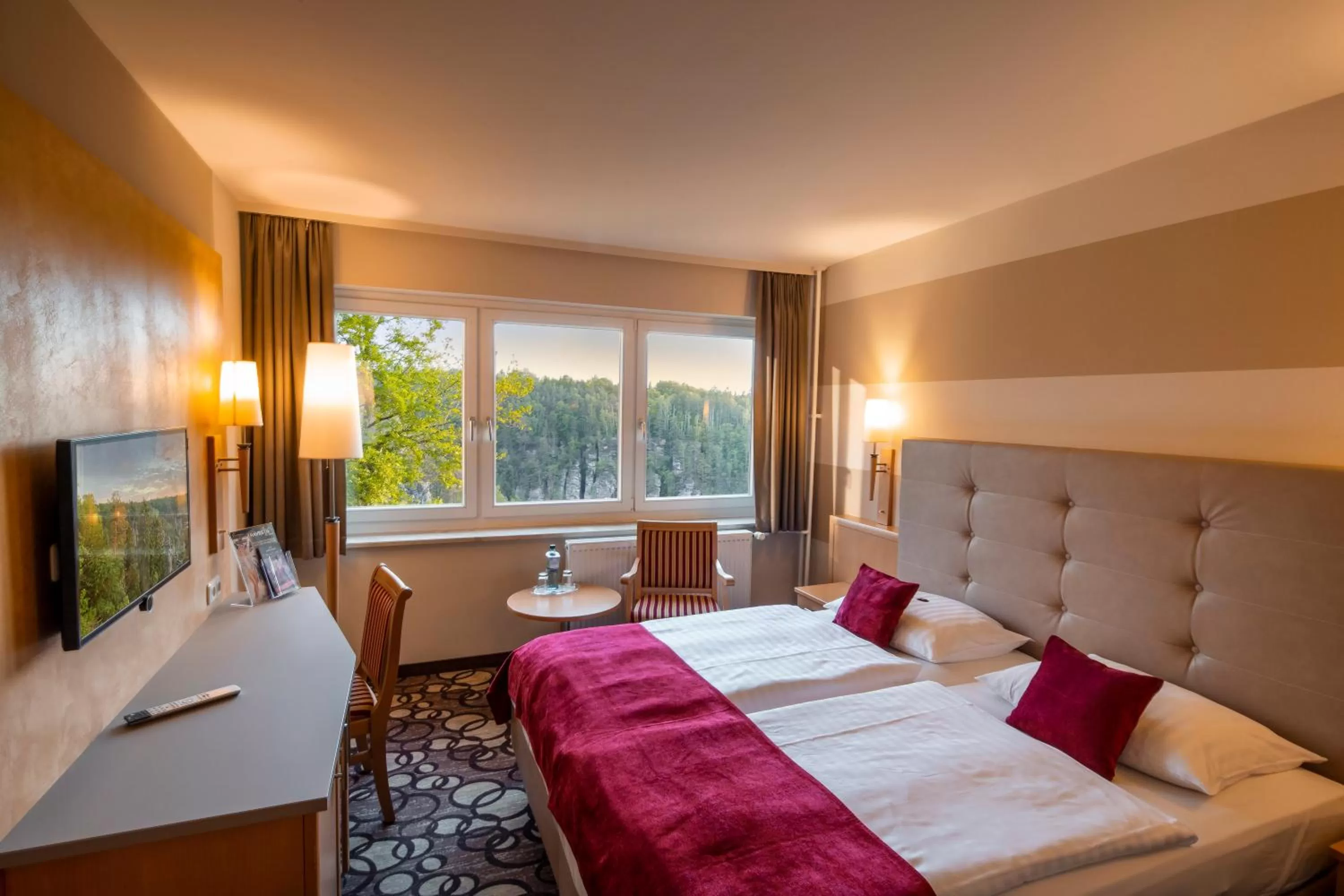 Bed in Berghotel Bastei