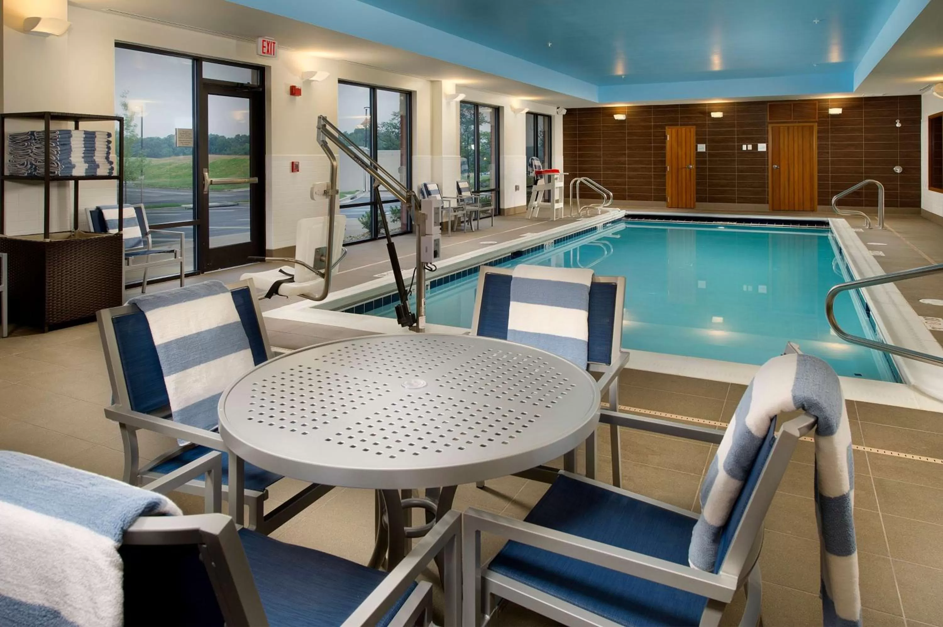 Pool view in Hampton Inn and Suites Washington DC North/Gaithersburg