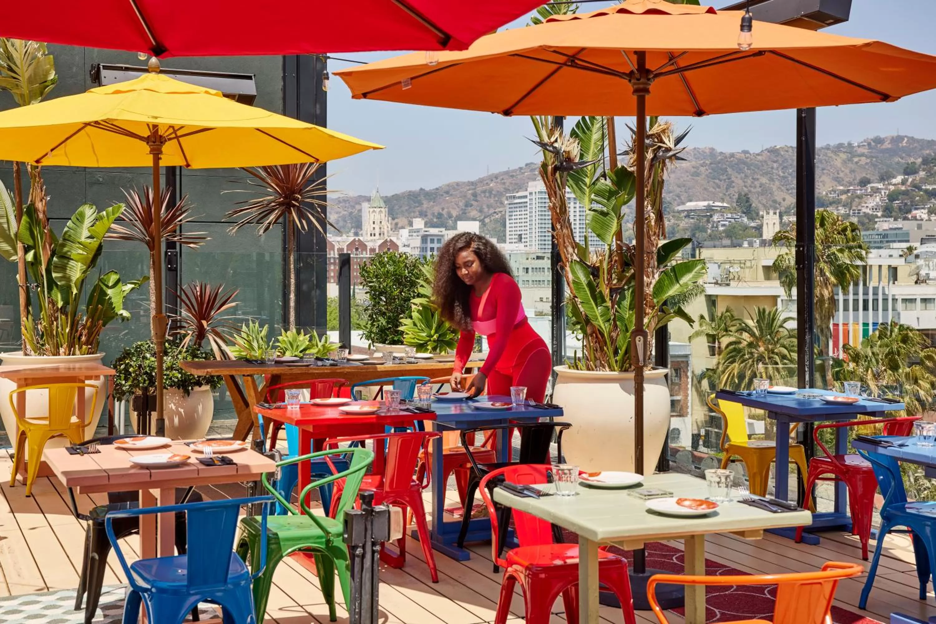 Patio in Mama Shelter Los Angeles