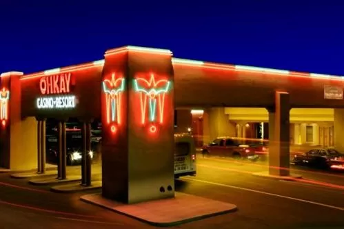 Facade/entrance in Ohkay Hotel Casino
