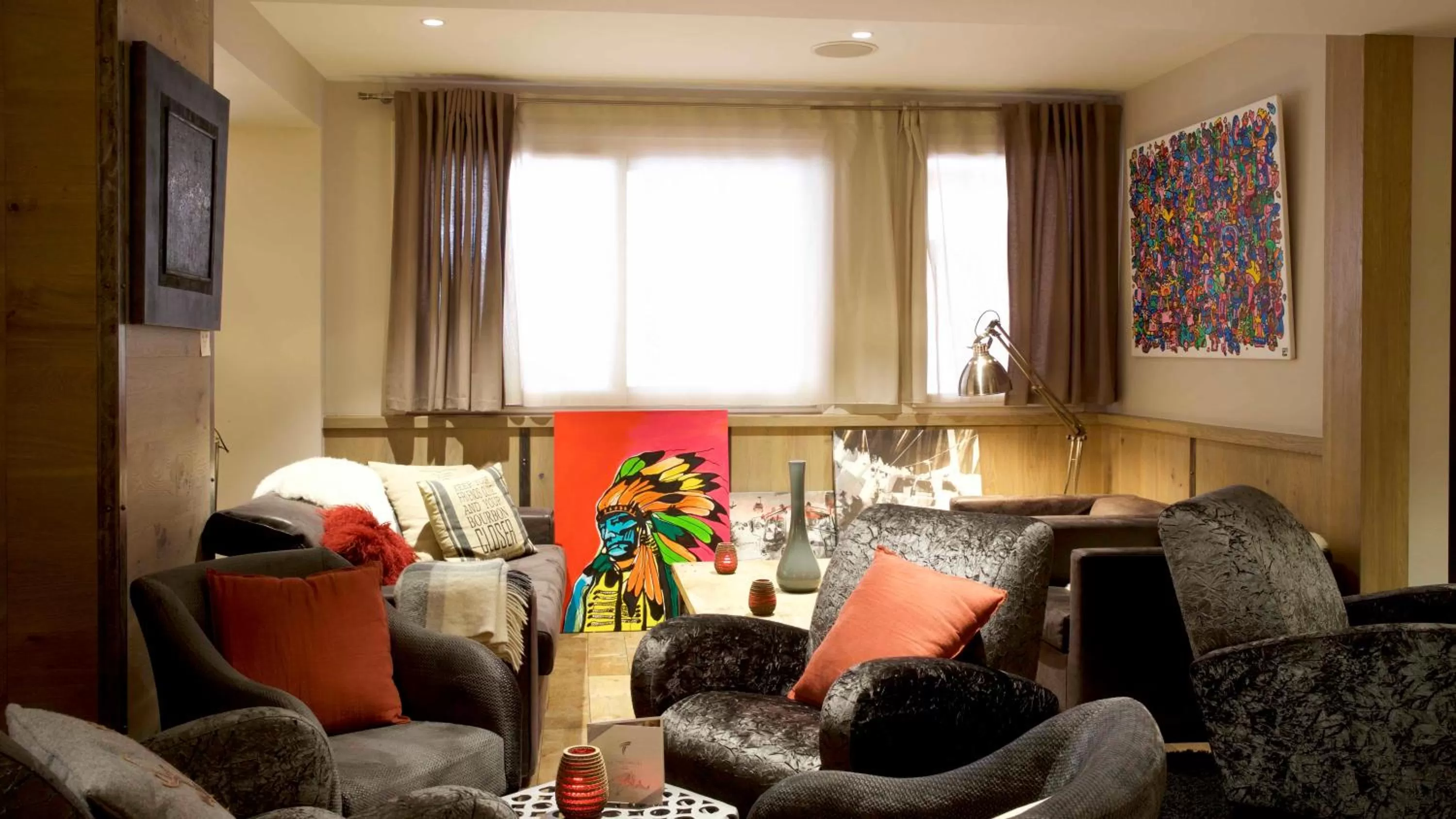 Seating area in Hotel Le Tremplin