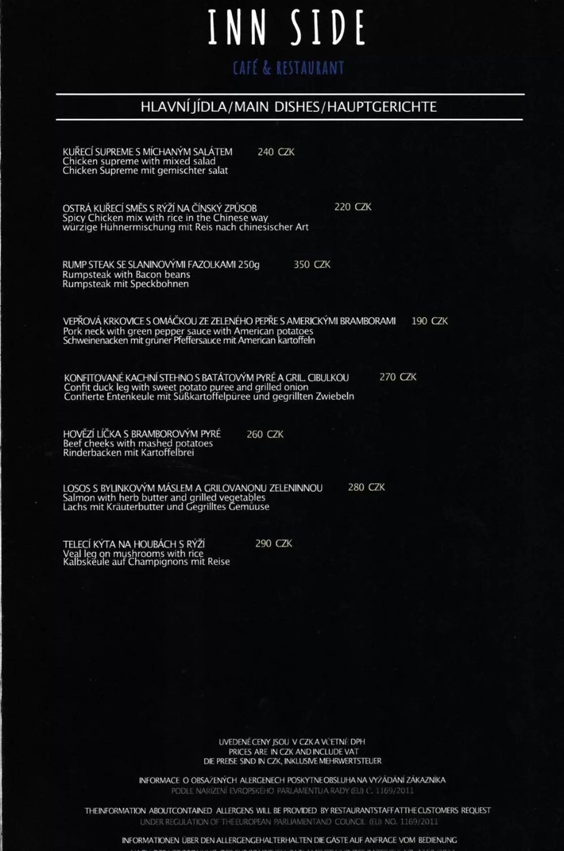 Restaurant/places to eat in Parkhotel Carlsbad Inn