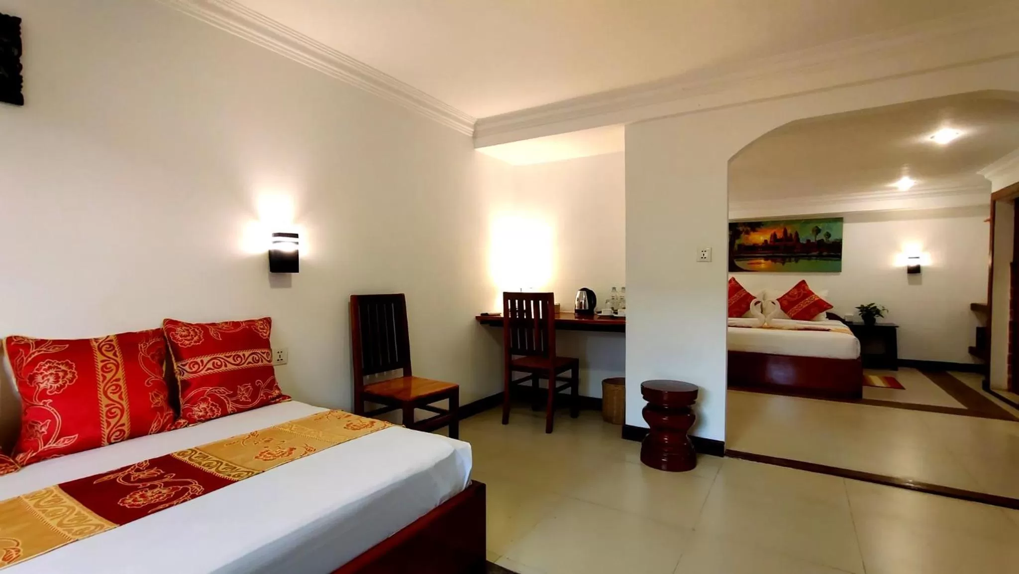 Living room, Bed in La Villa du Bonheur