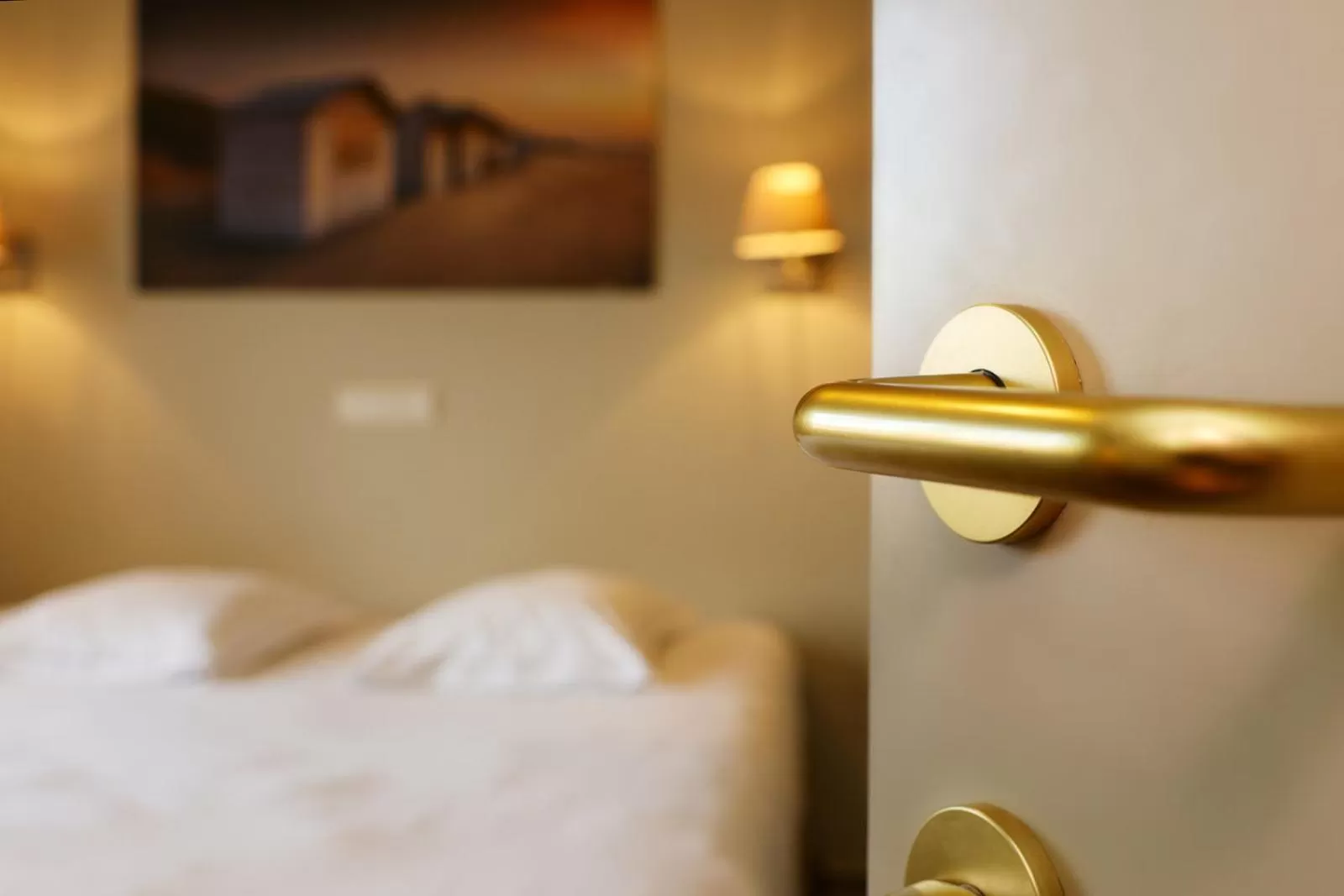 Decorative detail, Bed in Hotel Les Dunes