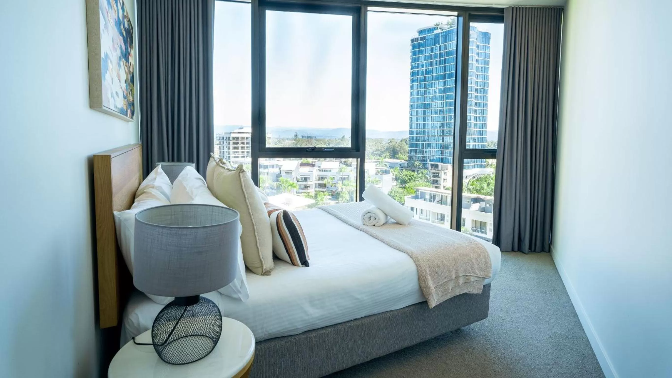Bedroom, Bed in Vue Broadbeach - Official