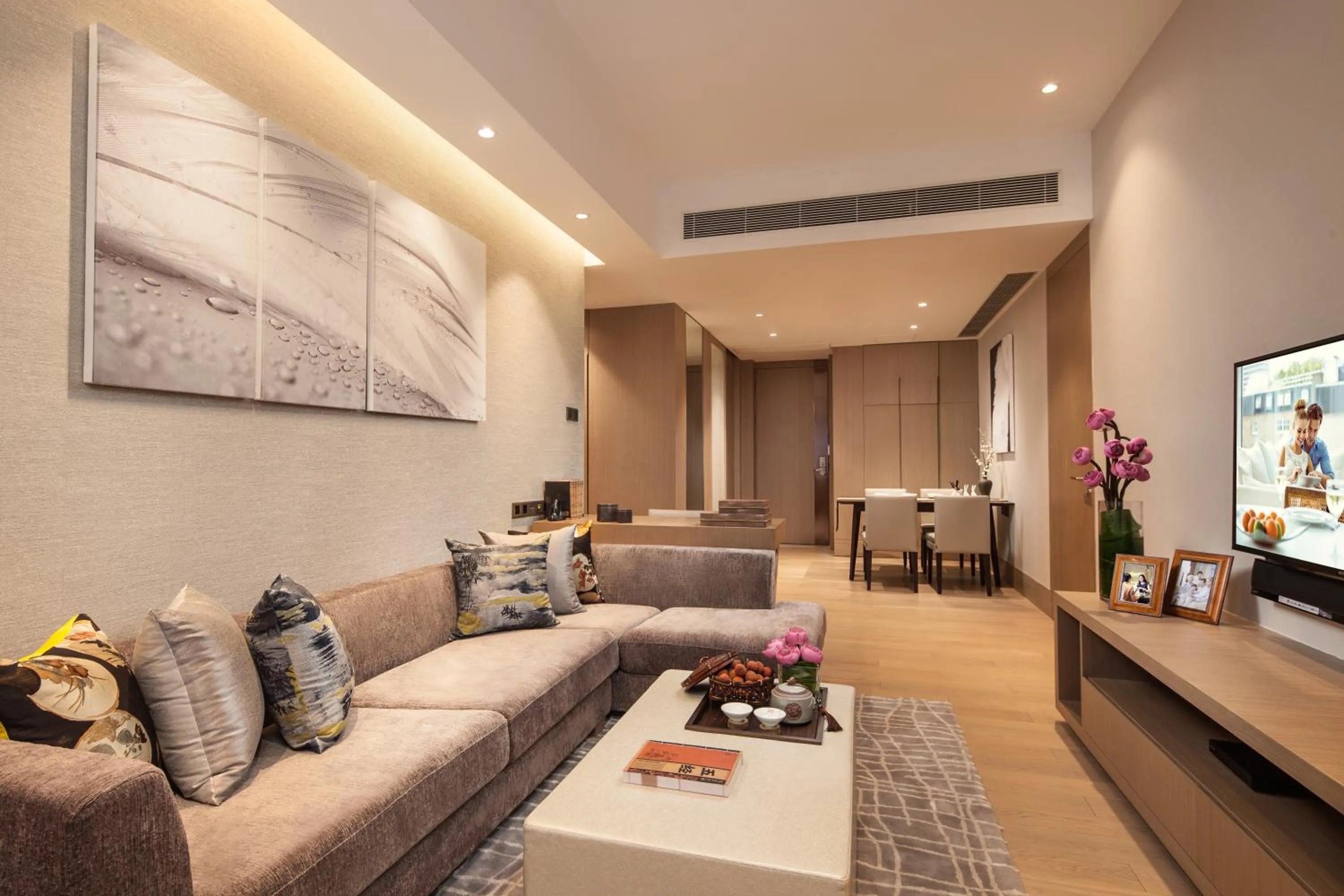 Living room in Ascott Raffles City Shenzhen