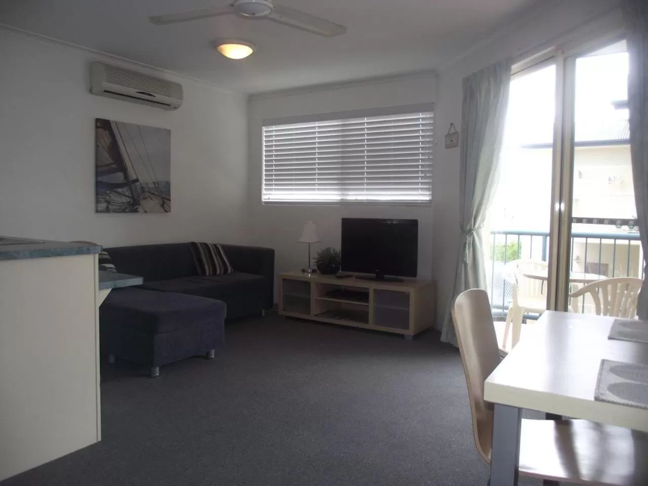 Living room in River Sands Apartments