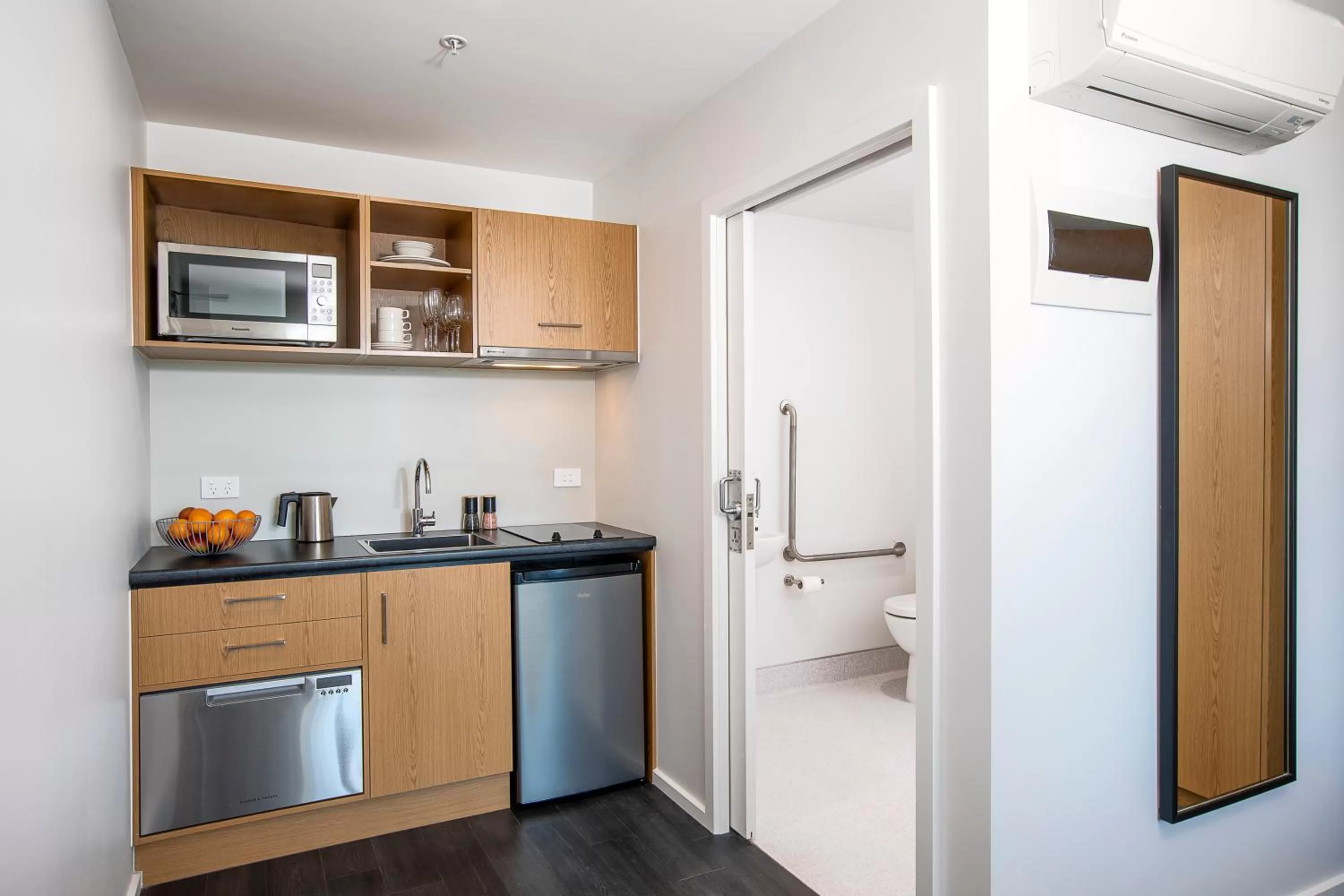 acessibility, Kitchen/Kitchenette in Quest Tauranga Central