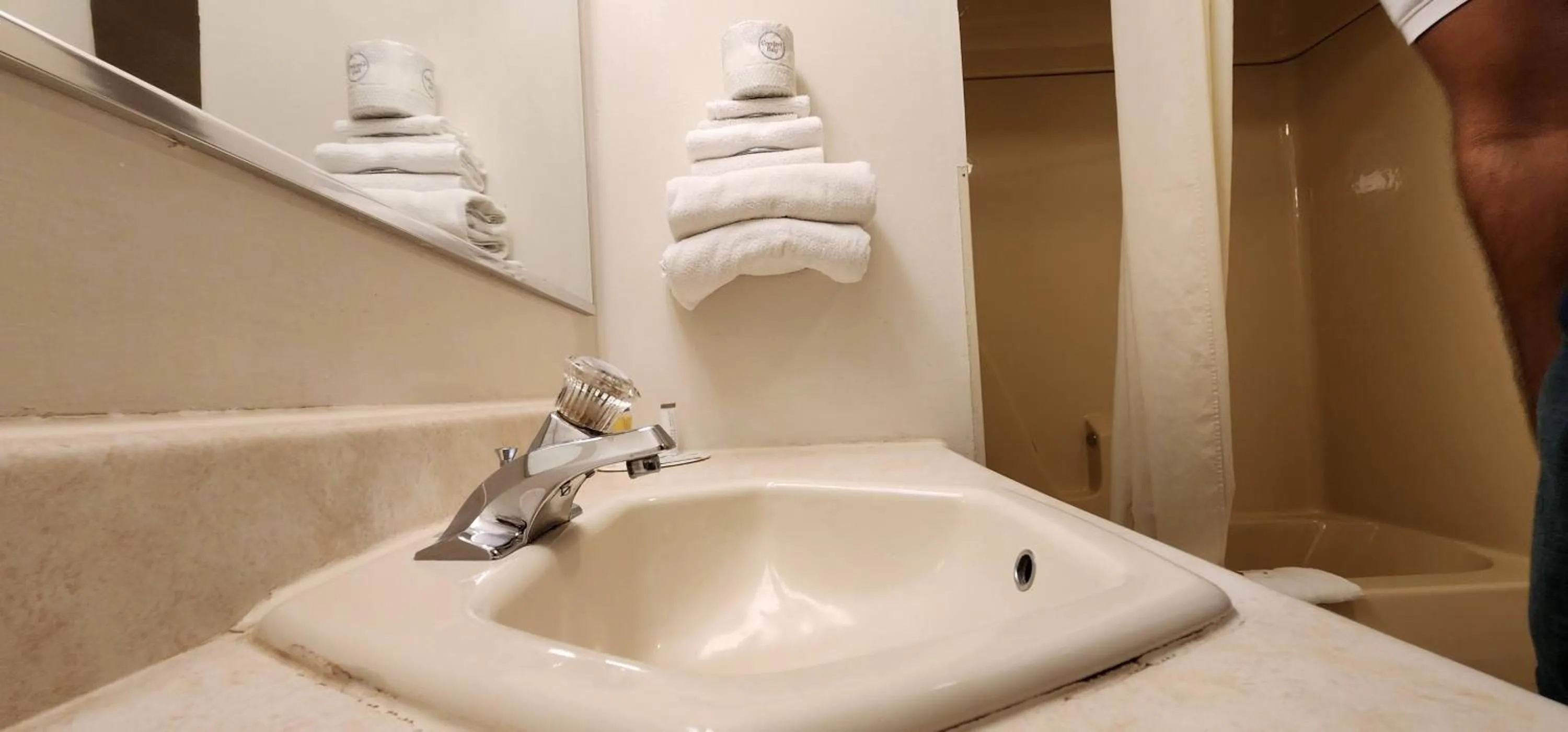 Bathroom in Super 8 by Wyndham Iron Mountain