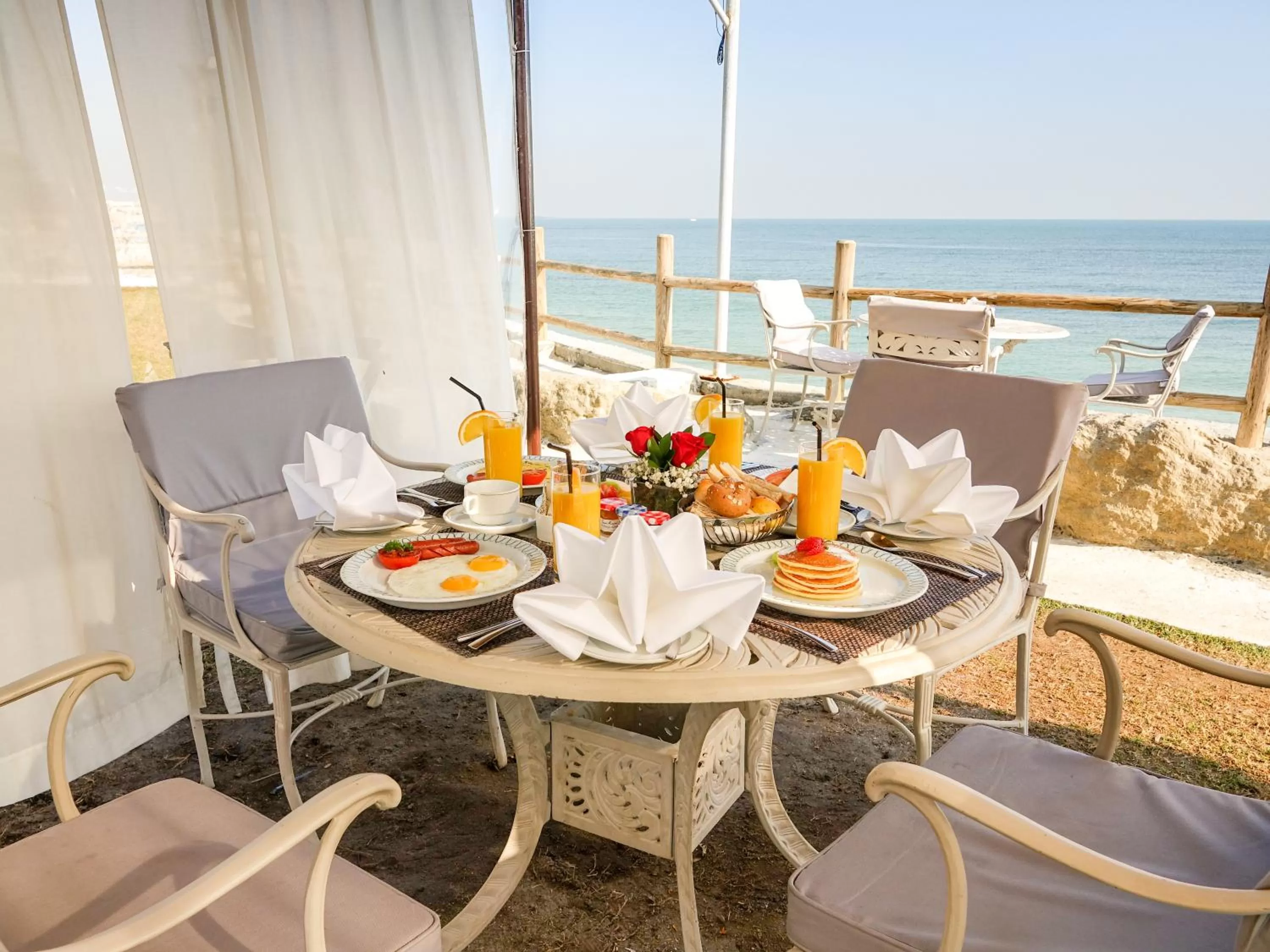 Patio in Al Kout Beach Hotel