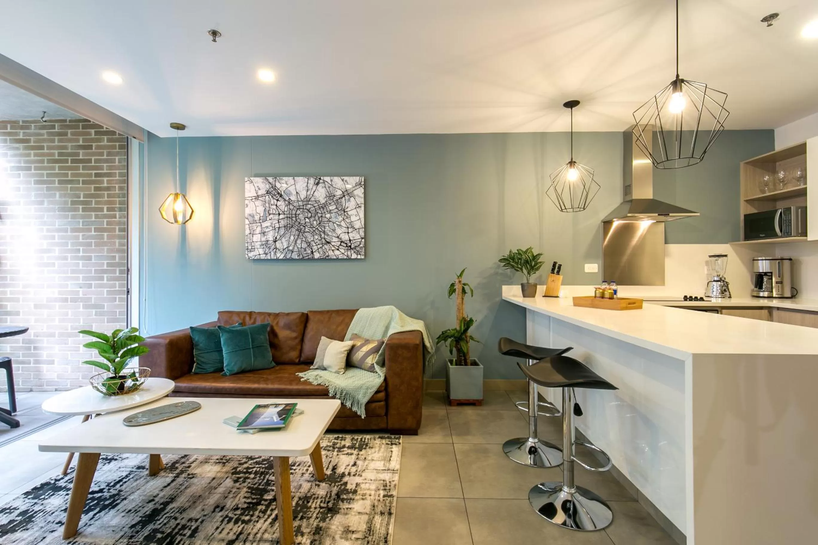 Living room, Kitchen/Kitchenette in Soul Lifestyle Hotel