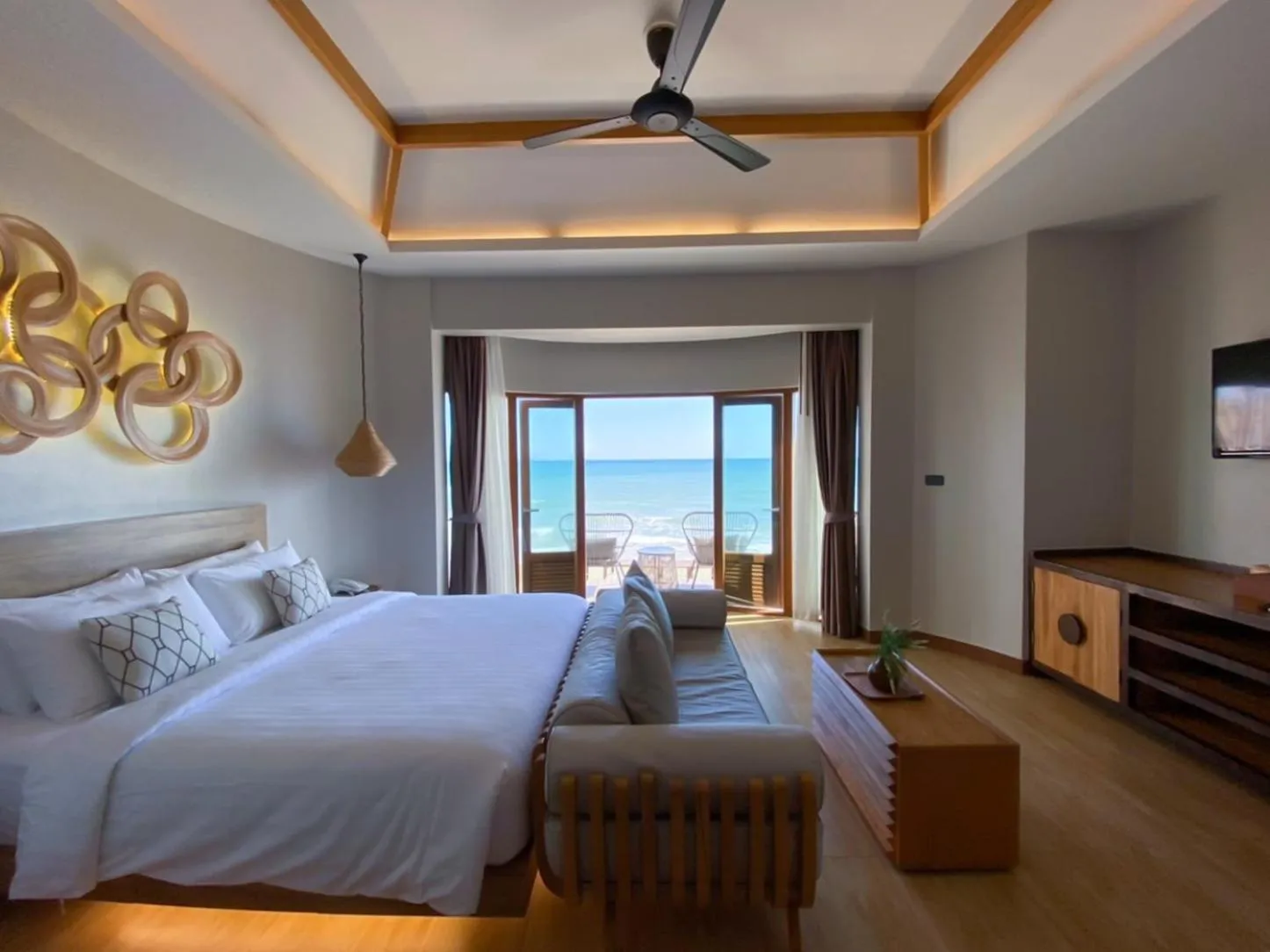 Bed in Maldives Beach Resort