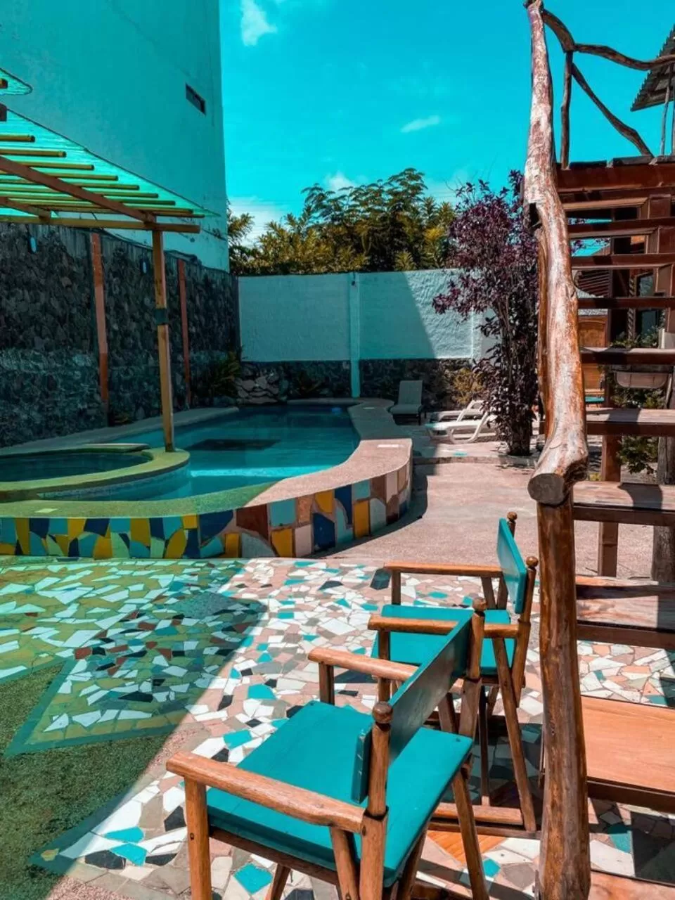 Patio, Swimming Pool in Hotel Miconia