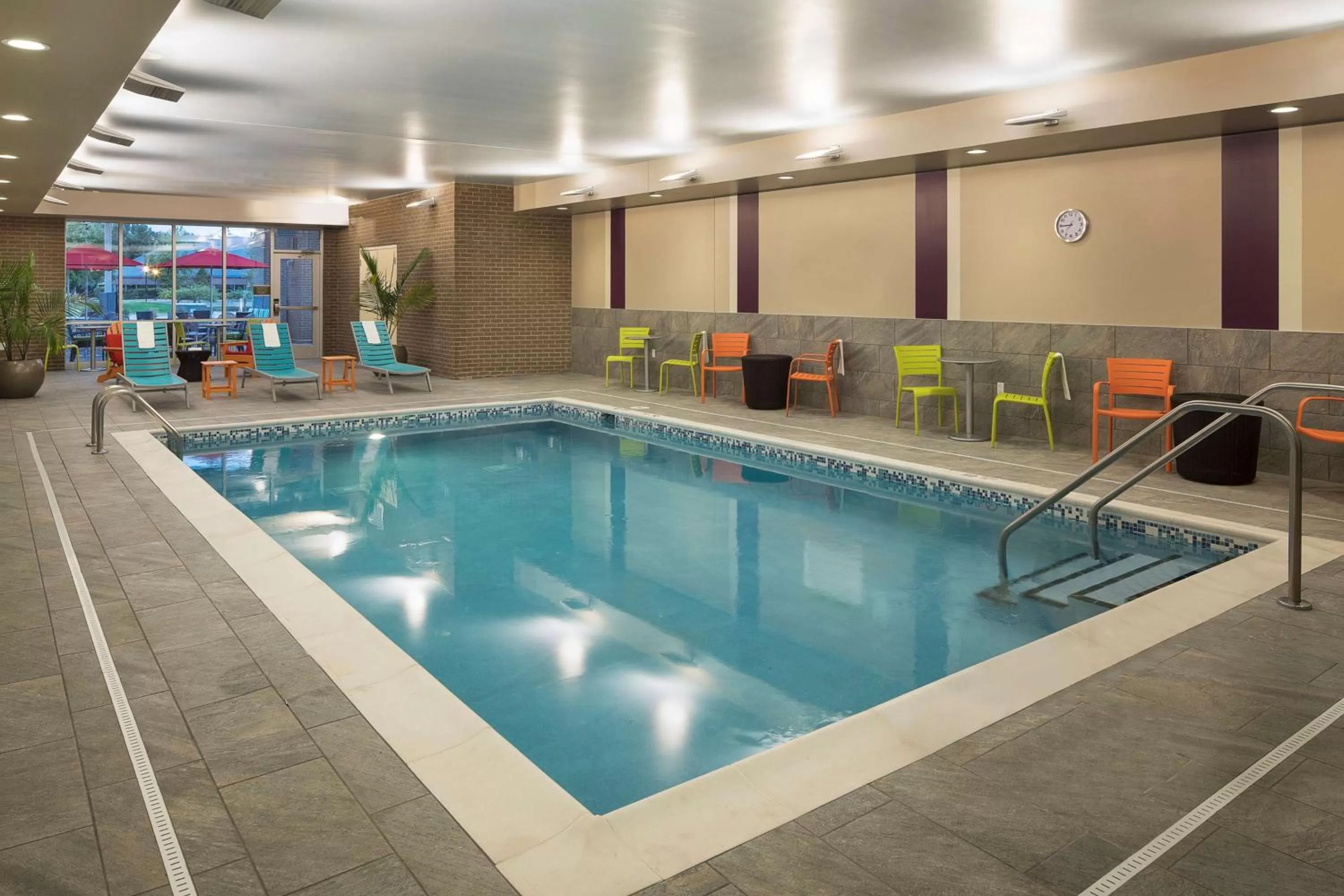 Pool view in Home2 Suites By Hilton Mishawaka South Bend