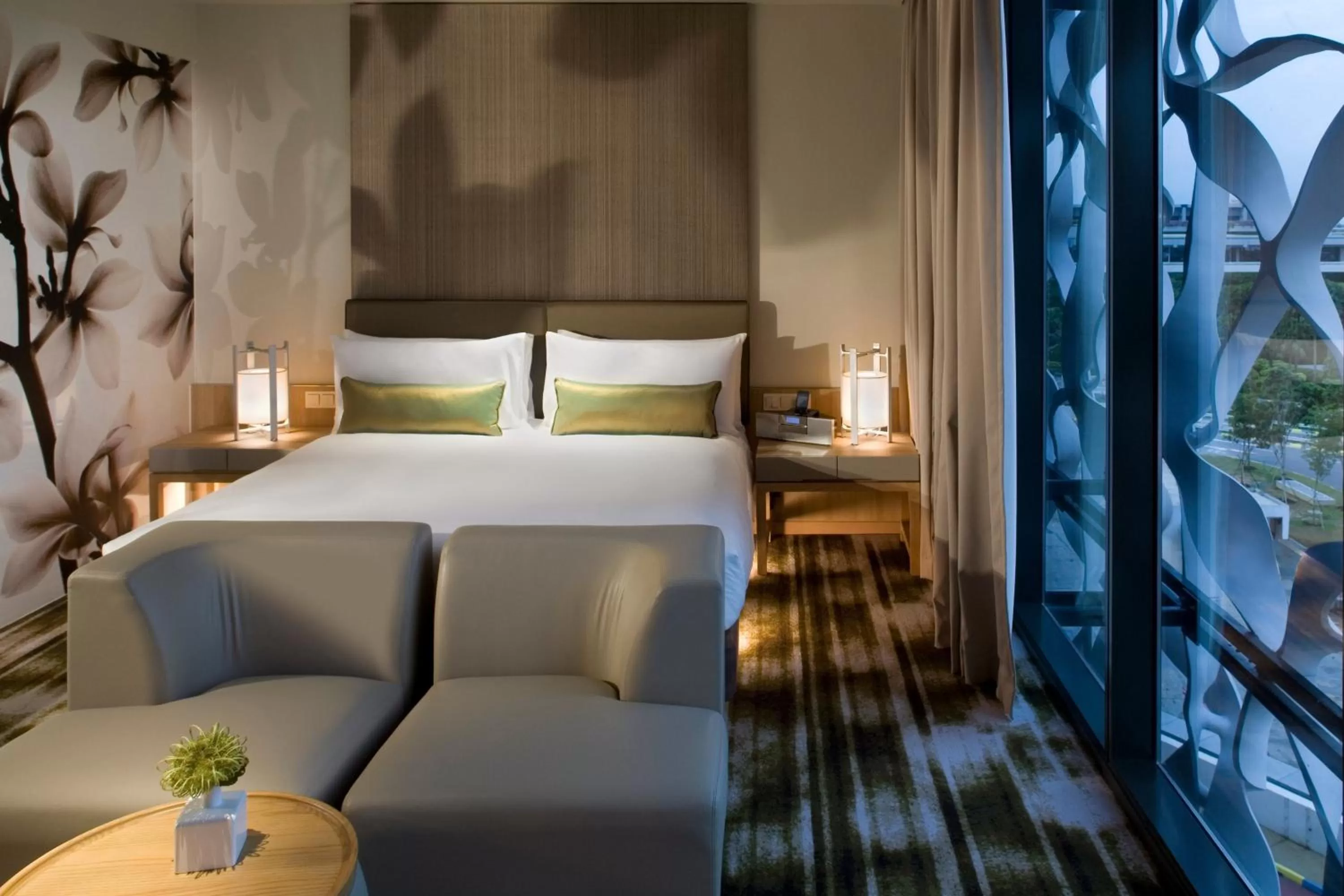 Bed in Crowne Plaza Changi Airport by IHG