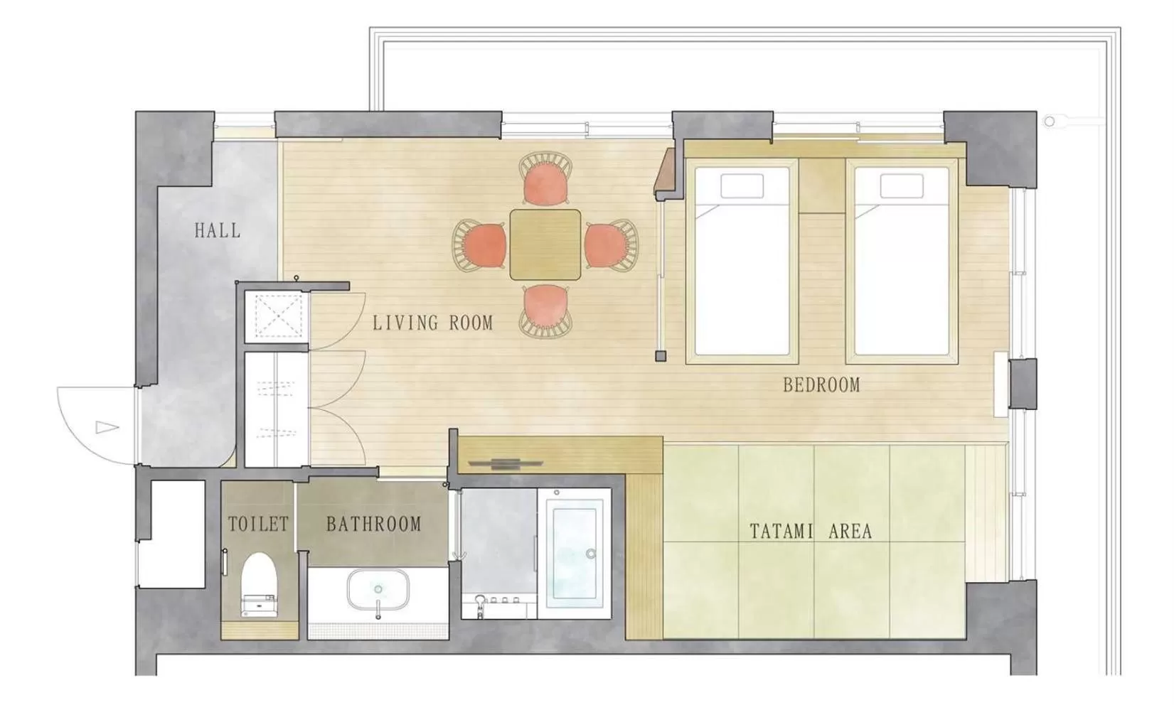 Floor plan in The GrandWest Arashiyama