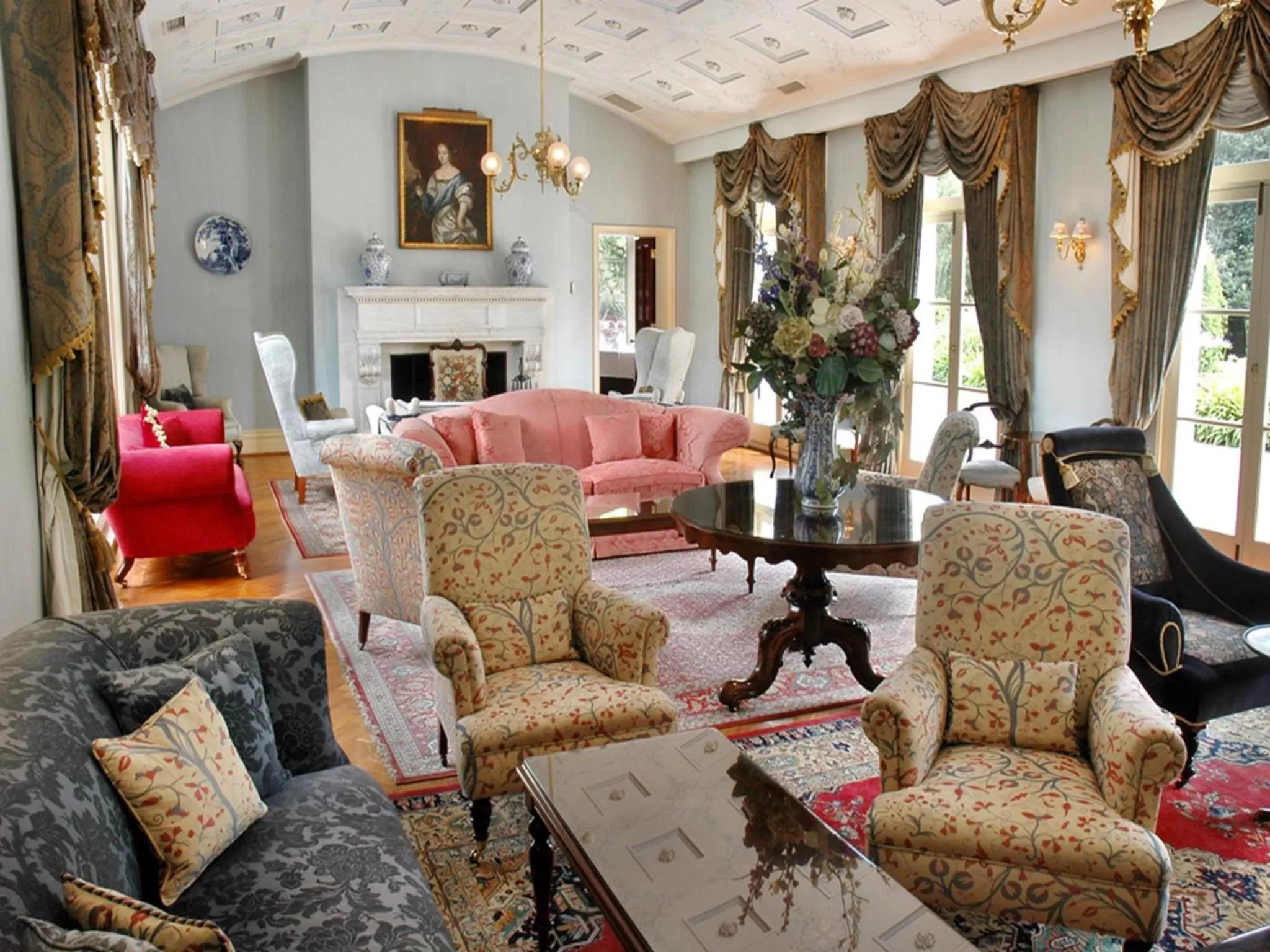 Seating area in Chateau Yering