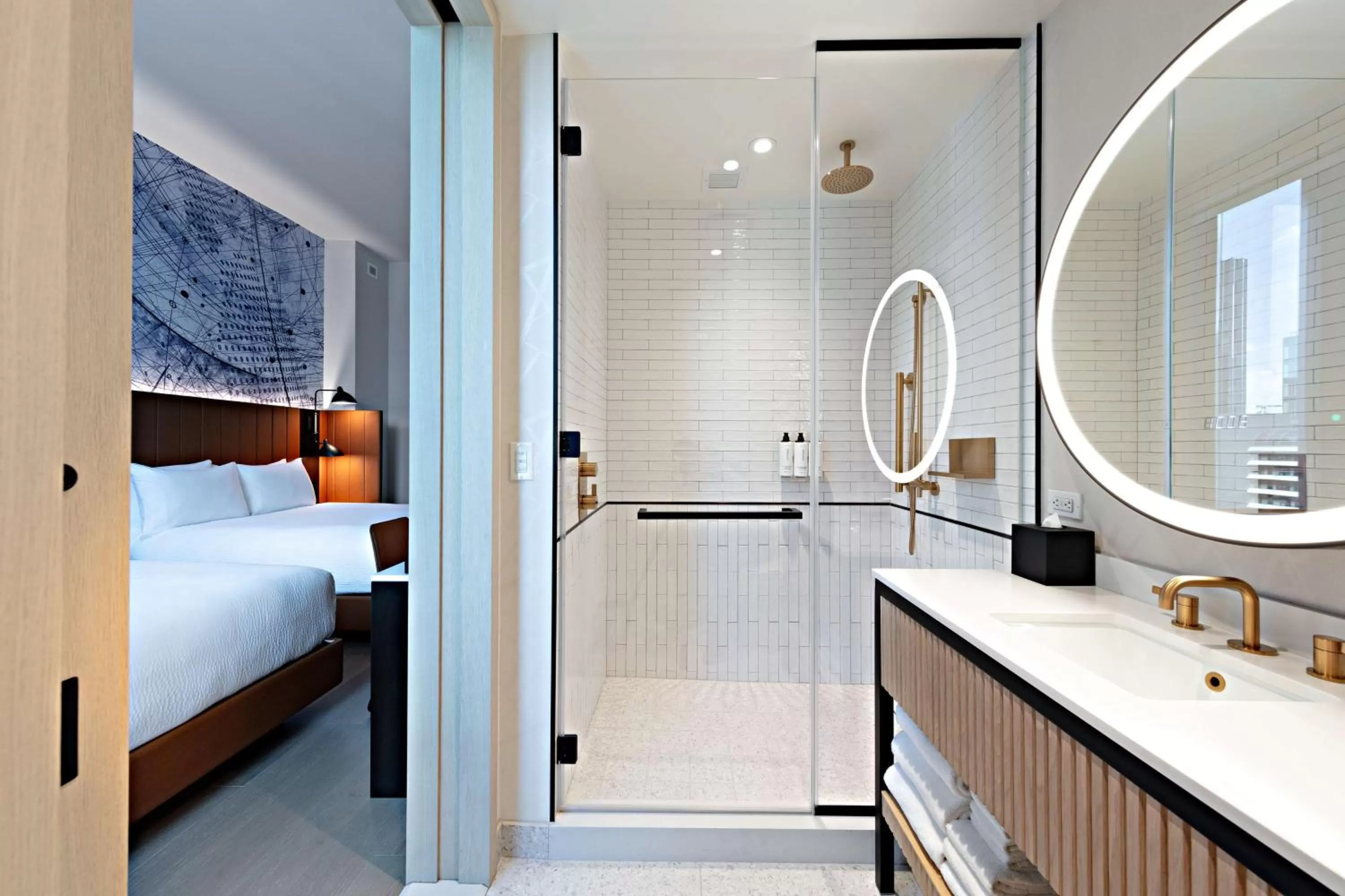 Bathroom, Bed in Tempo By Hilton New York Times Square