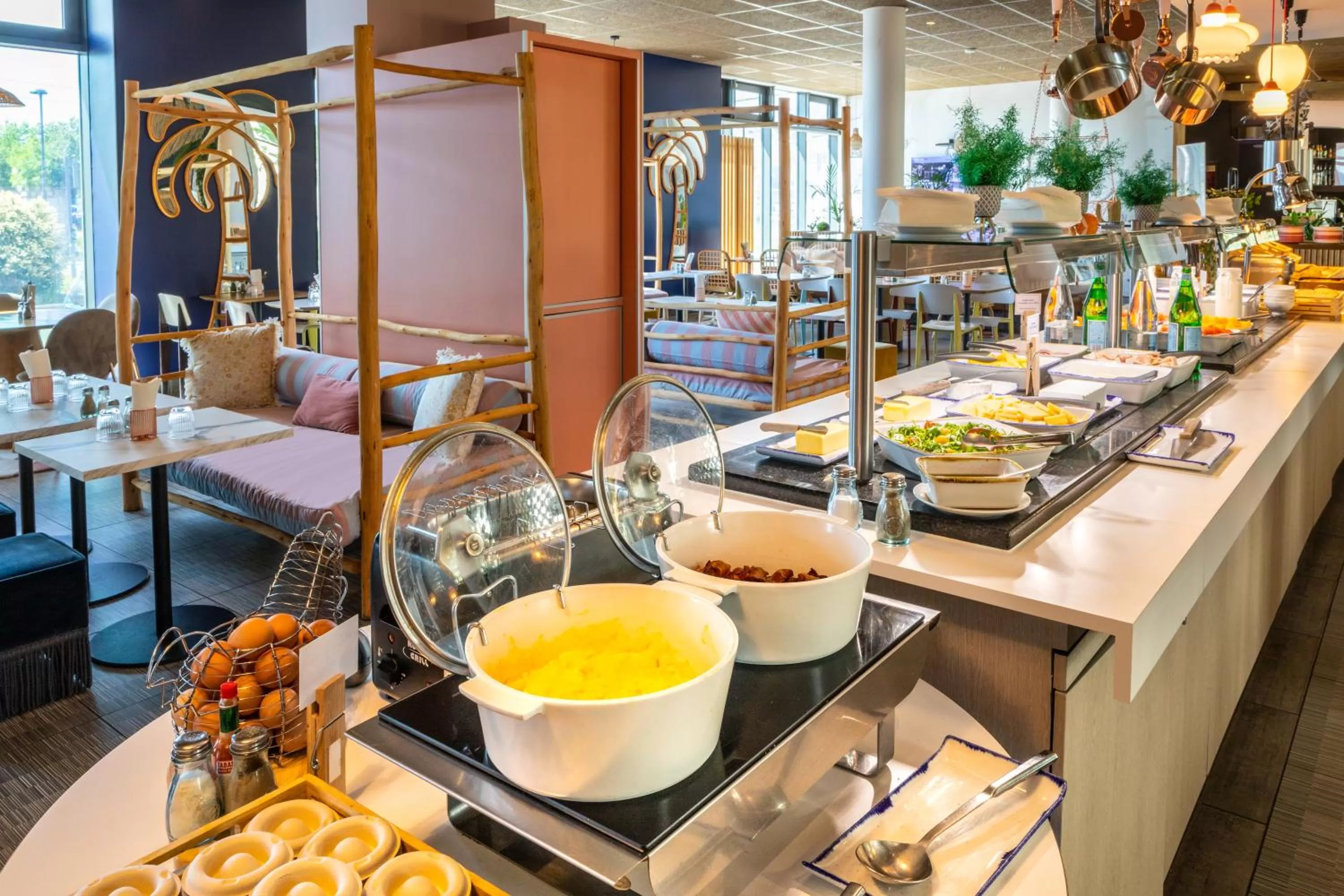 Buffet breakfast in ibis Paris Coeur d'Orly Airport