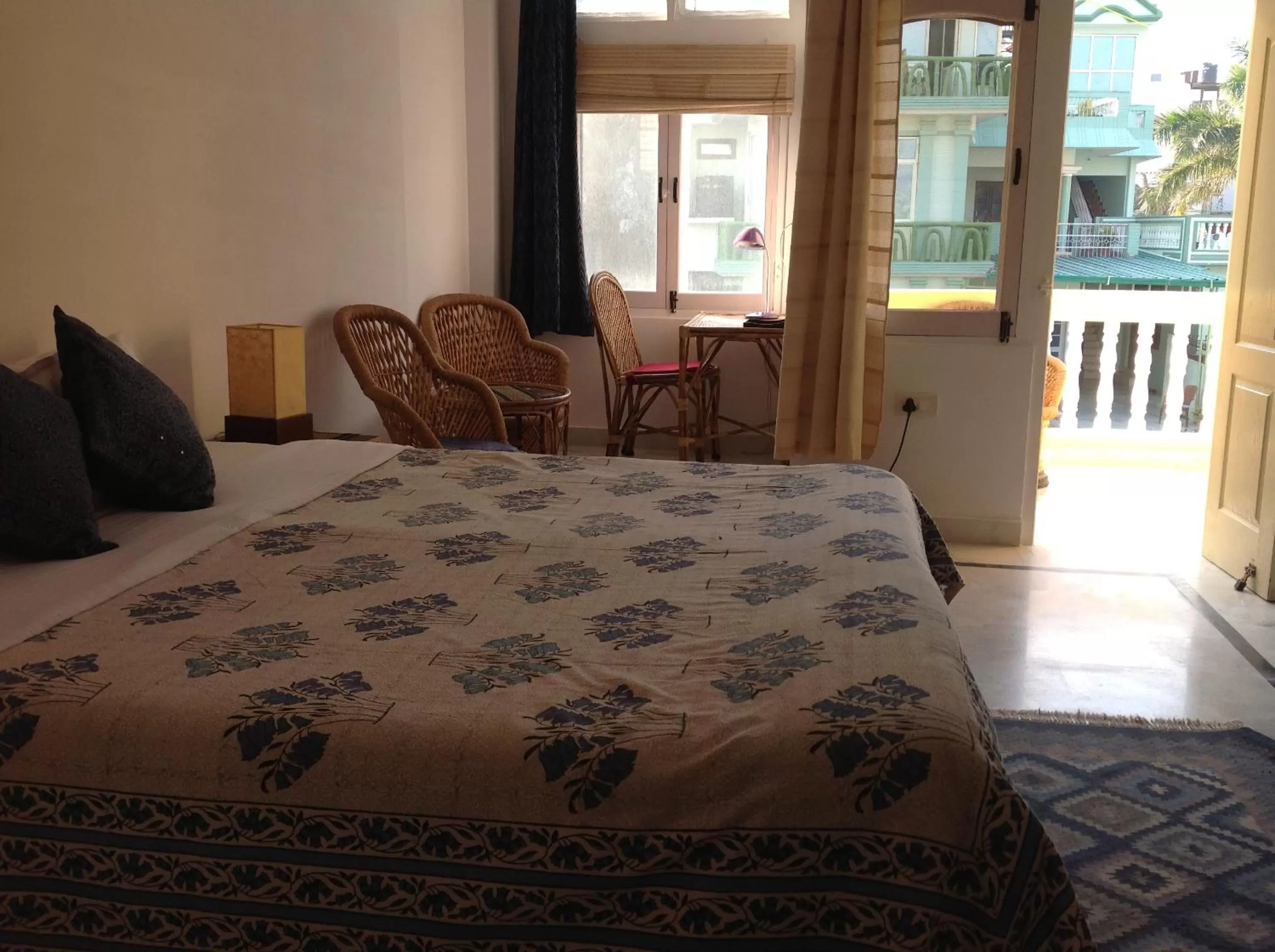 Bed in Seventh Heaven Inn Rishikesh