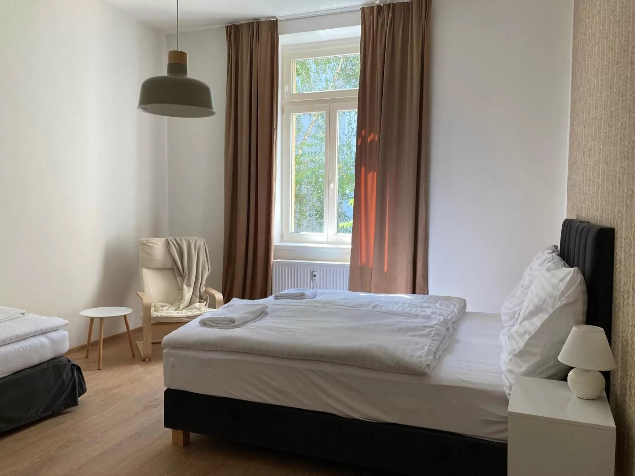 Bed in Žižkov tower suites