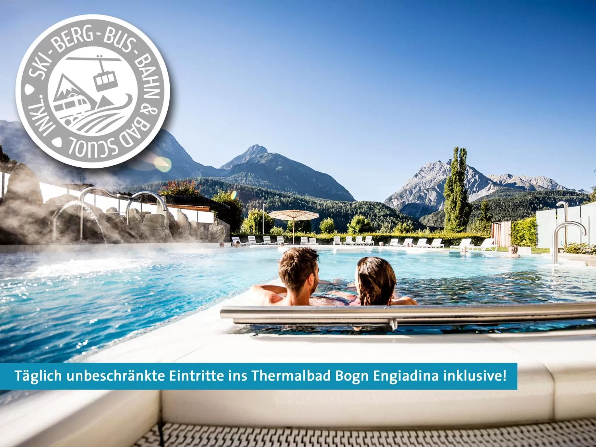 Swimming pool in Hotel Belvedere Scuol