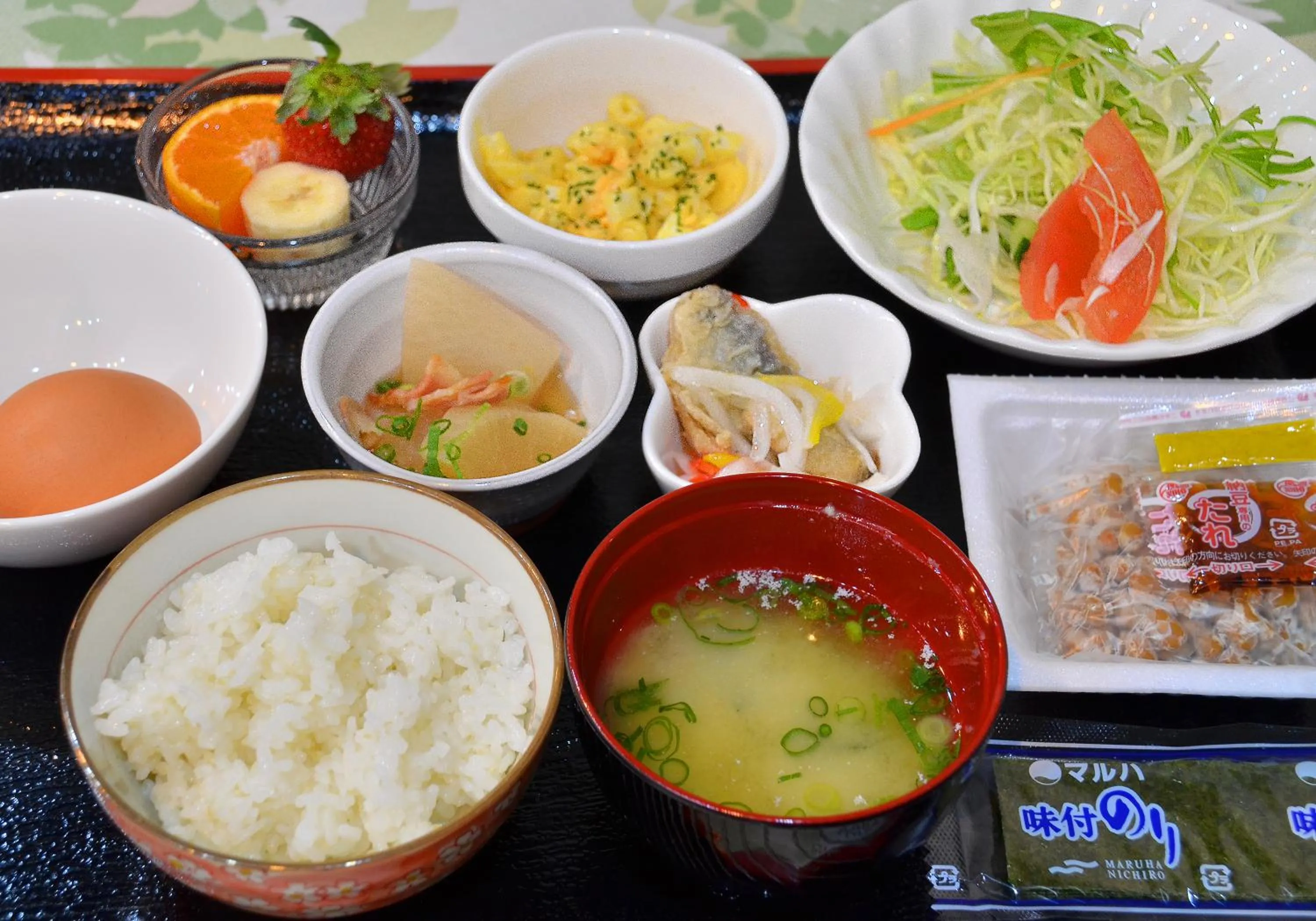 Buffet breakfast in Omura Central Hotel