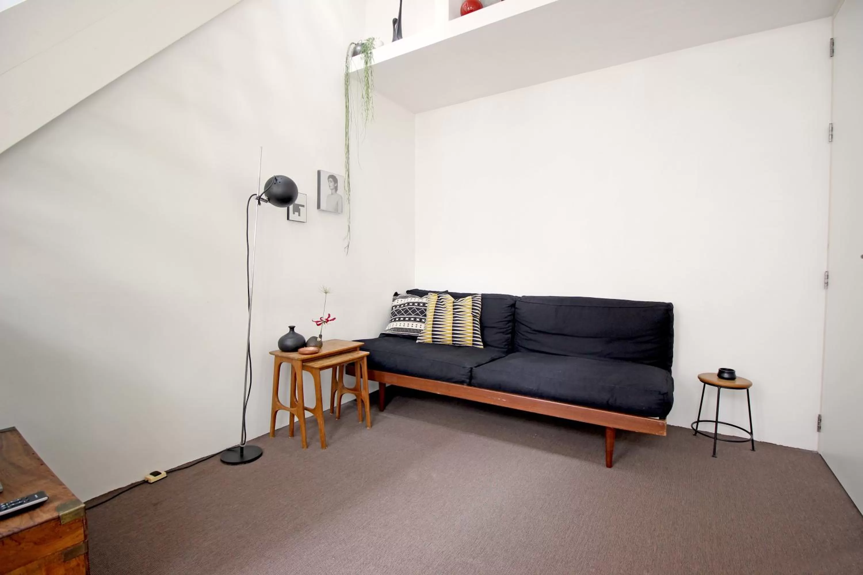 Living room in Beautiful 2 floor Vondelpark apartment.