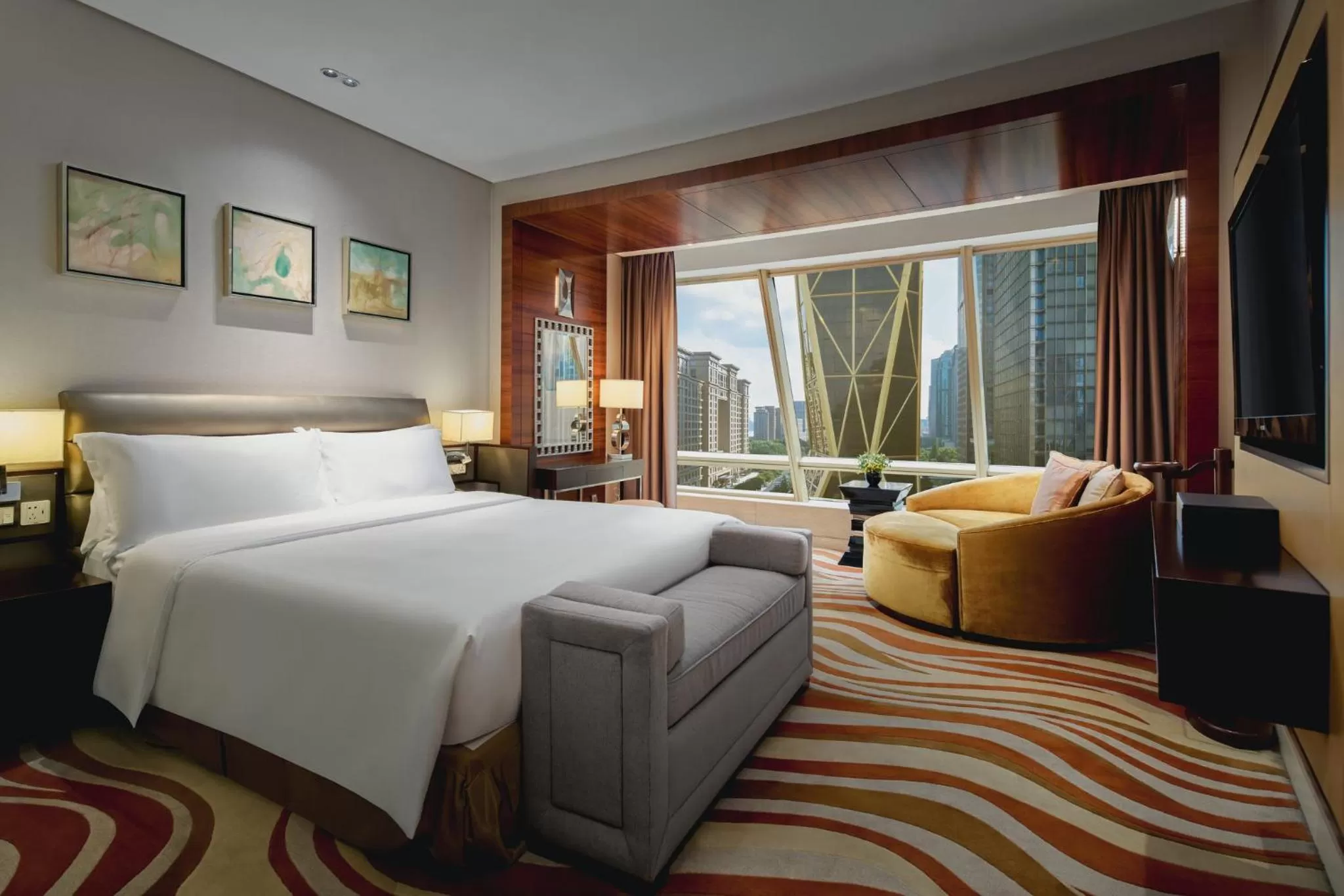 Photo of the whole room, Bed in InterContinental Hangzhou ICC by IHG