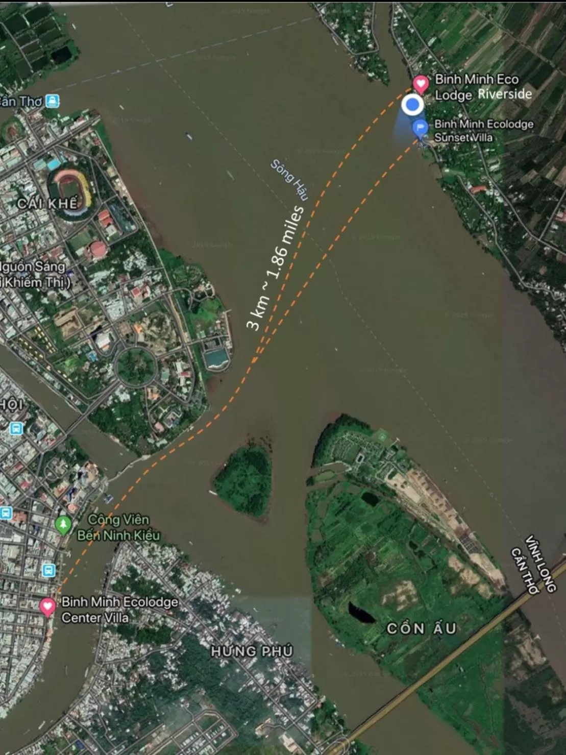 Bird's eye view in Binh Minh Eco Lodge