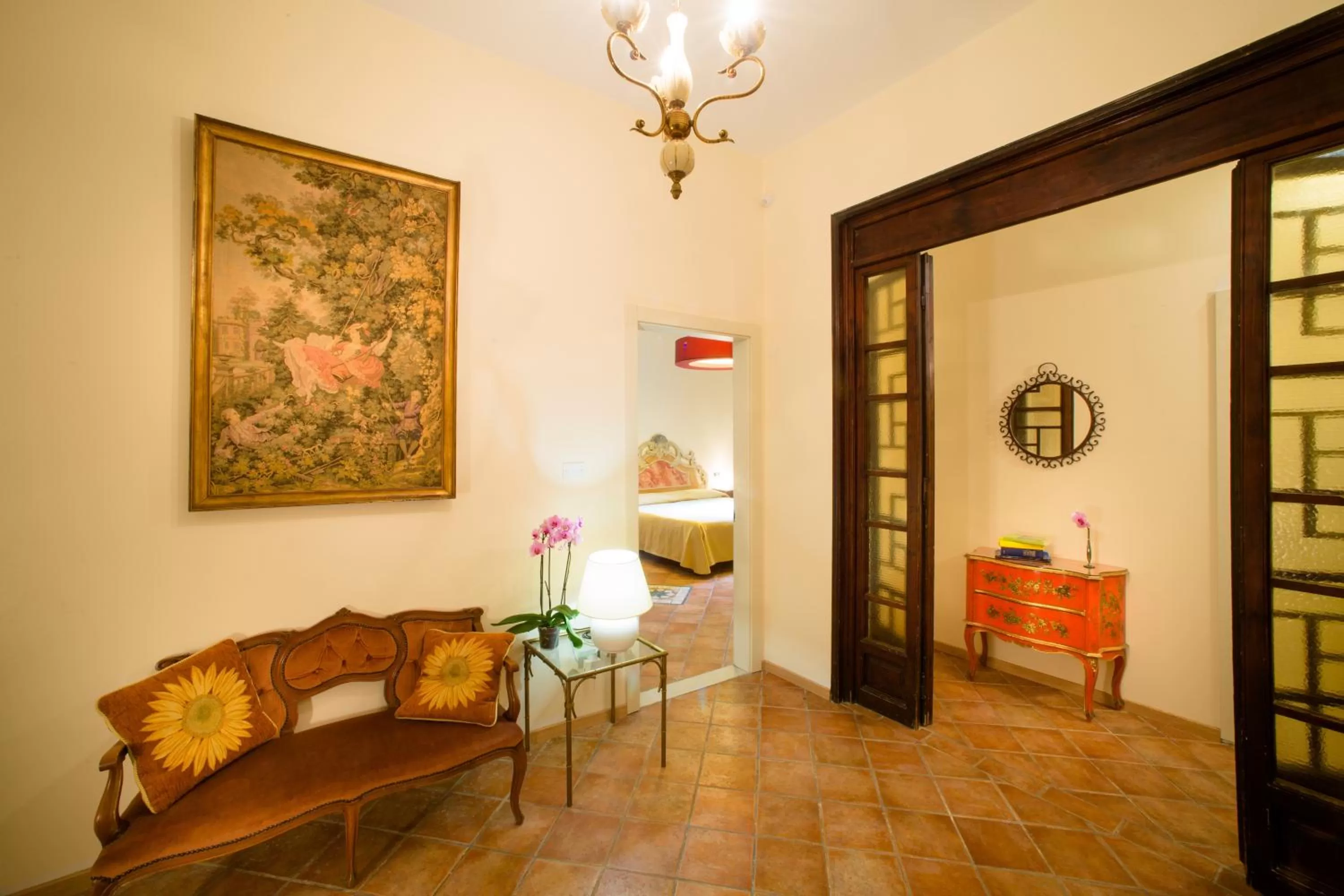 Lobby or reception in Locanda Orchidea