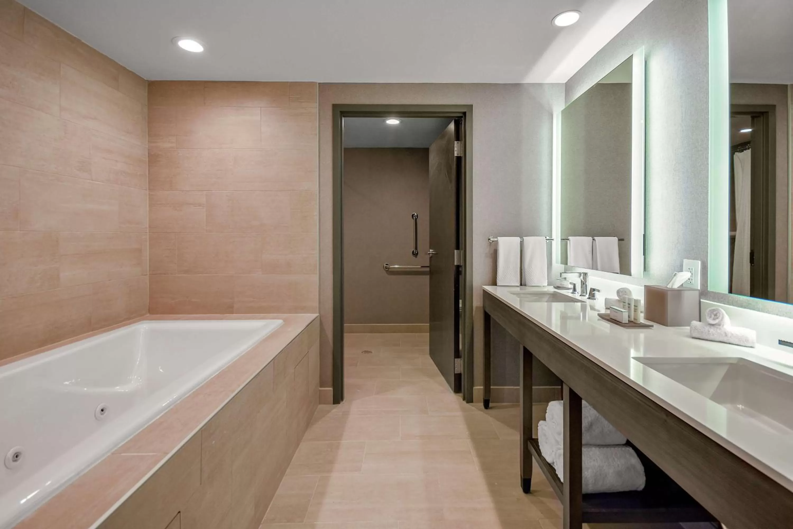 Bathroom in Embassy Suites by Hilton Jonesboro Red Wolf Convention Center