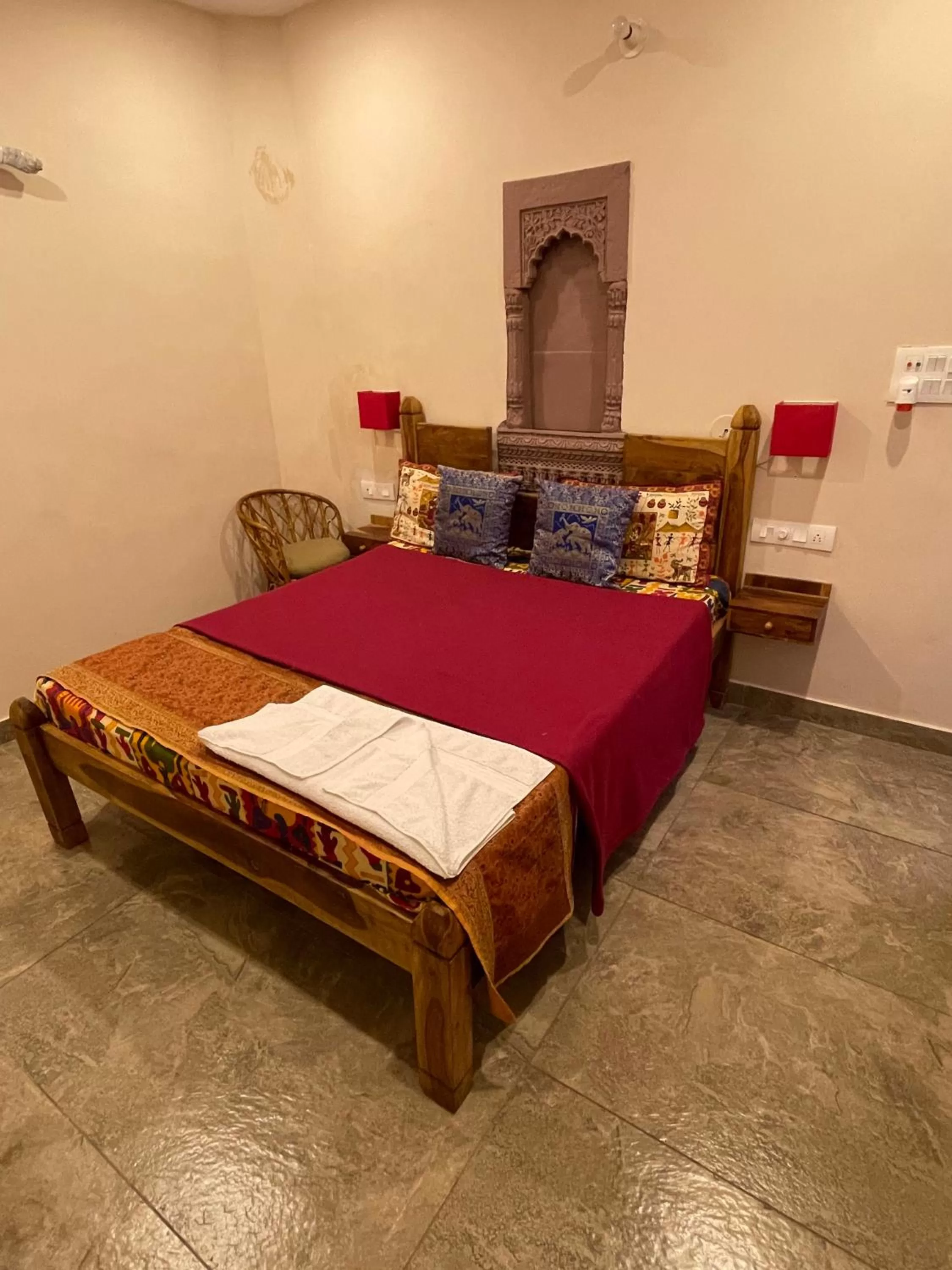Photo of the whole room, Bed in Corsican Haveli