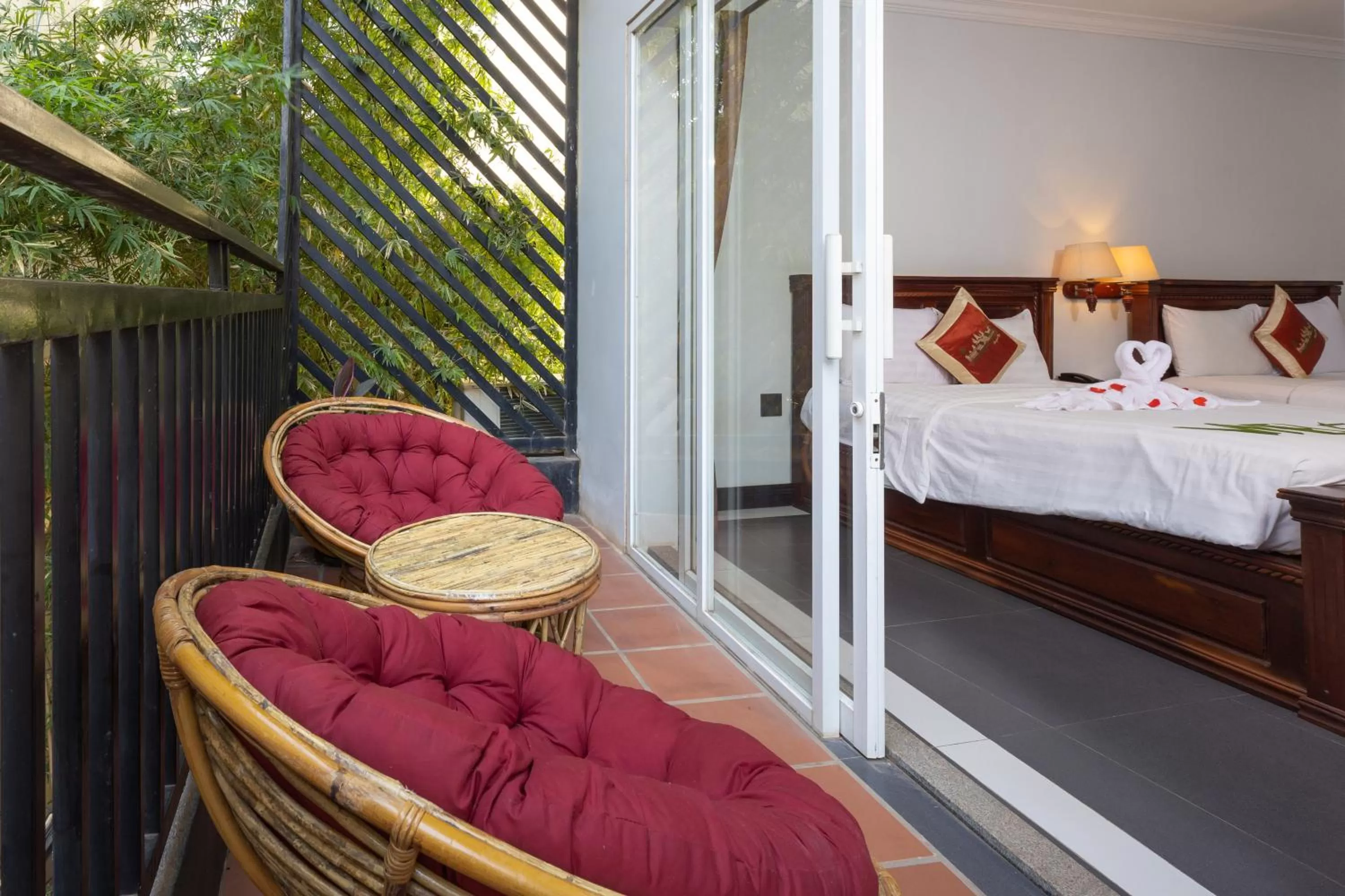 Balcony/Terrace, Bed in The Five Senses Boutique Hotel