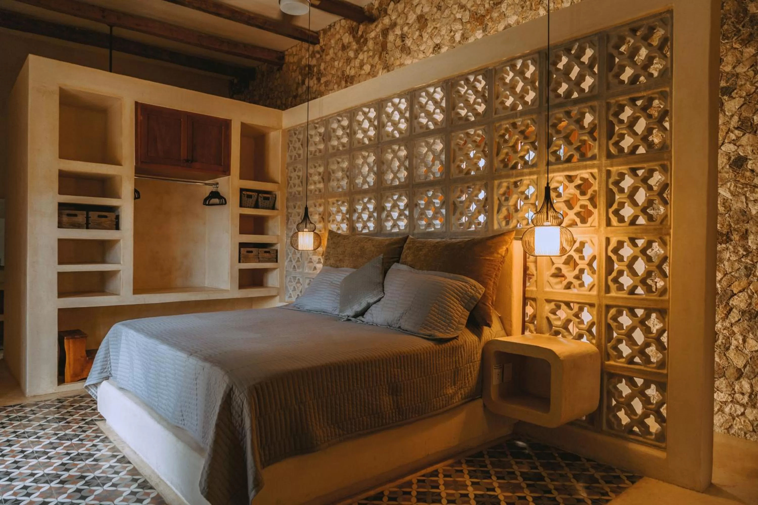 Bed in Destino Mío Mayan Jungle Retreat