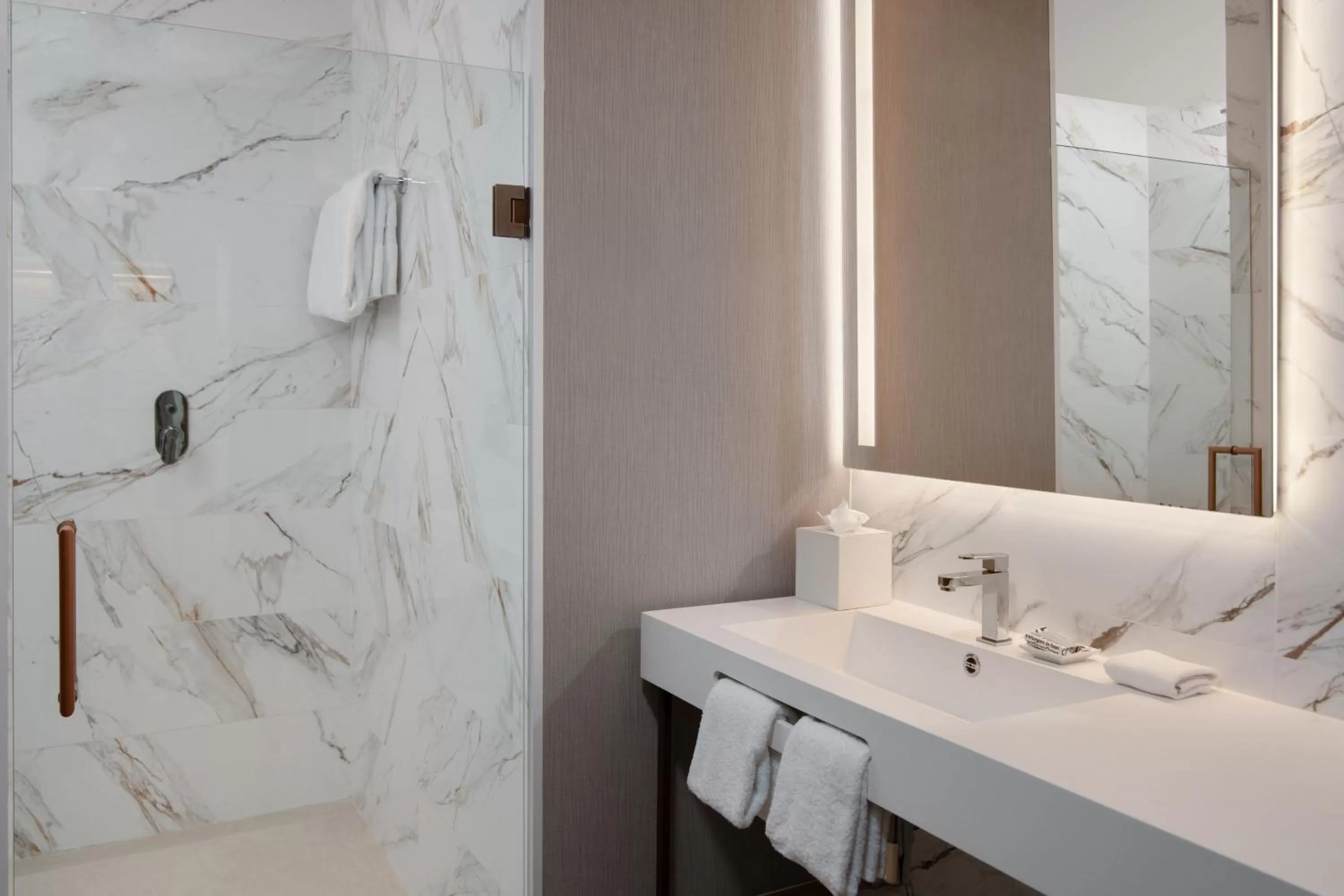 Bathroom, Bed in AC Hotel by Marriott Punta Cana