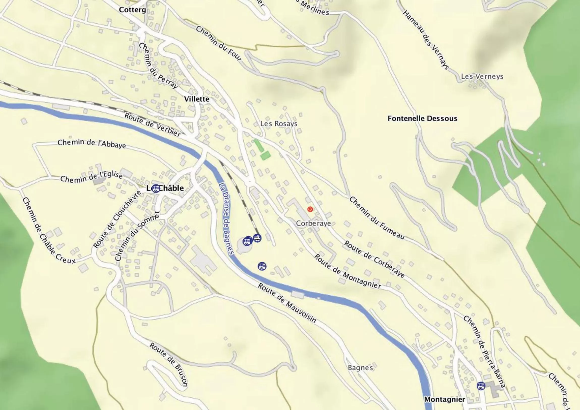 Location in BnB Claudy et Elizabeth Michellod-Dutheil