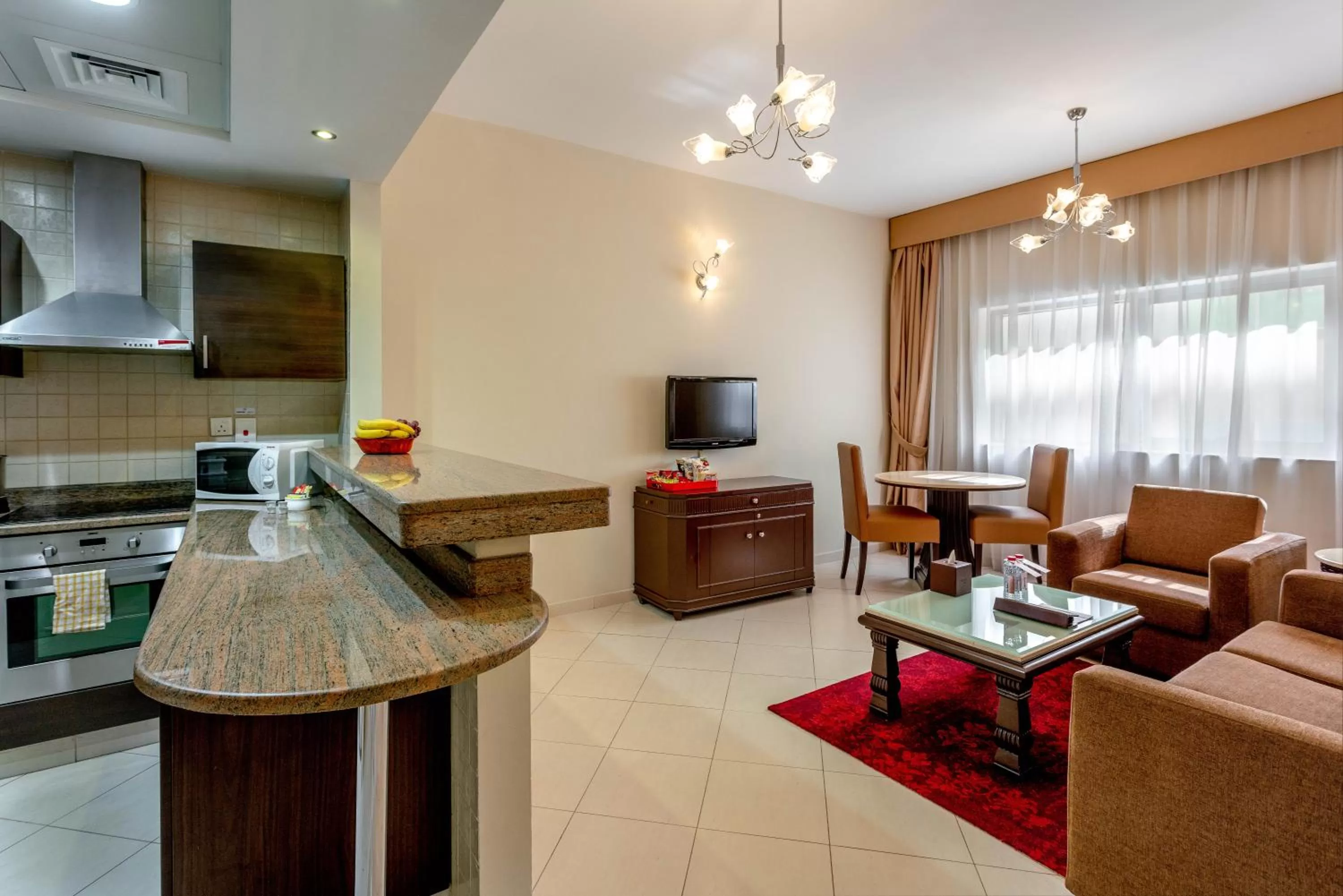 Kitchen or kitchenette in Auris Boutique Hotel Apartments, Al Barsha - At The Mall