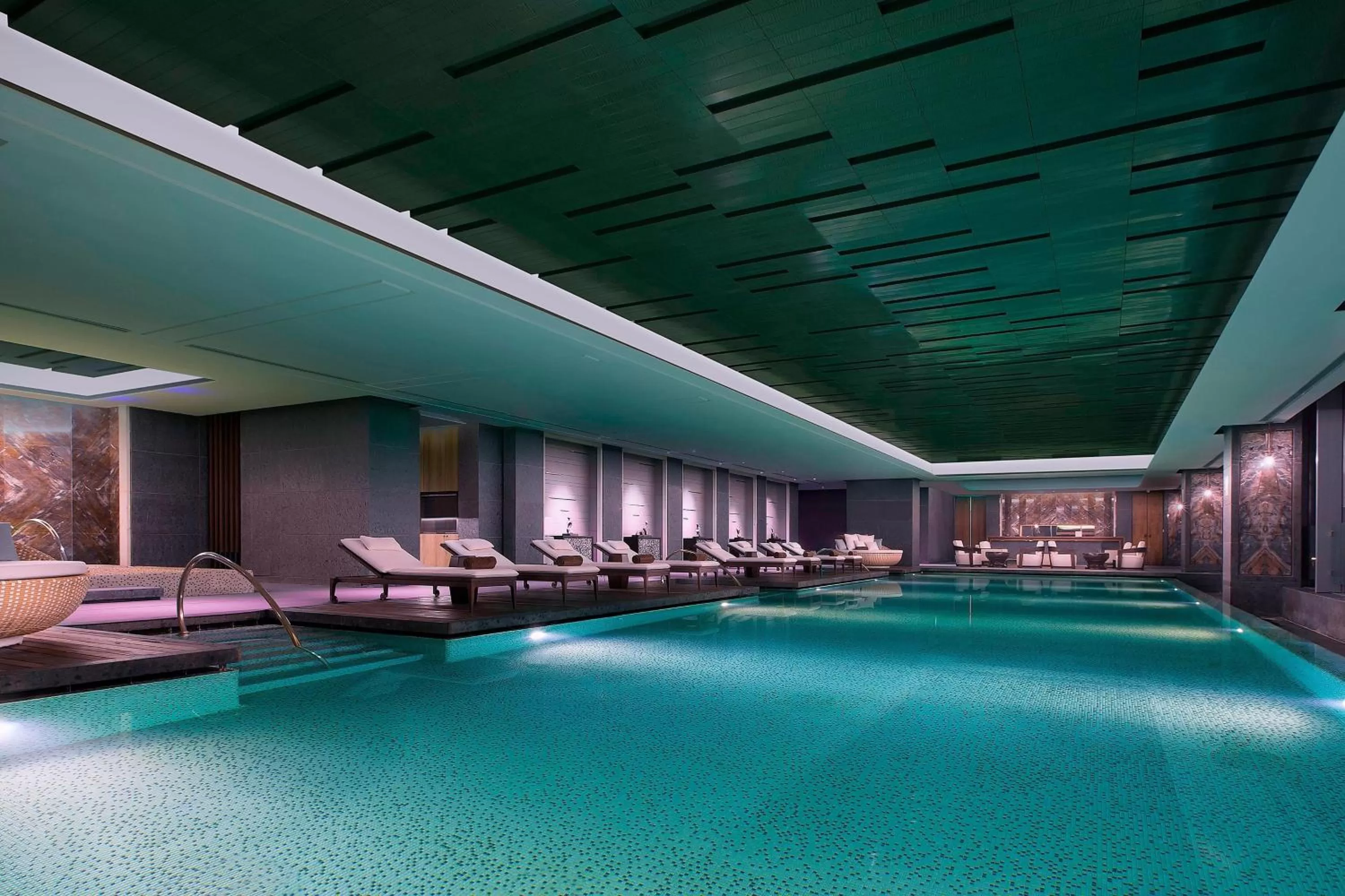 Swimming pool in Sheraton Qingdao Licang Hotel