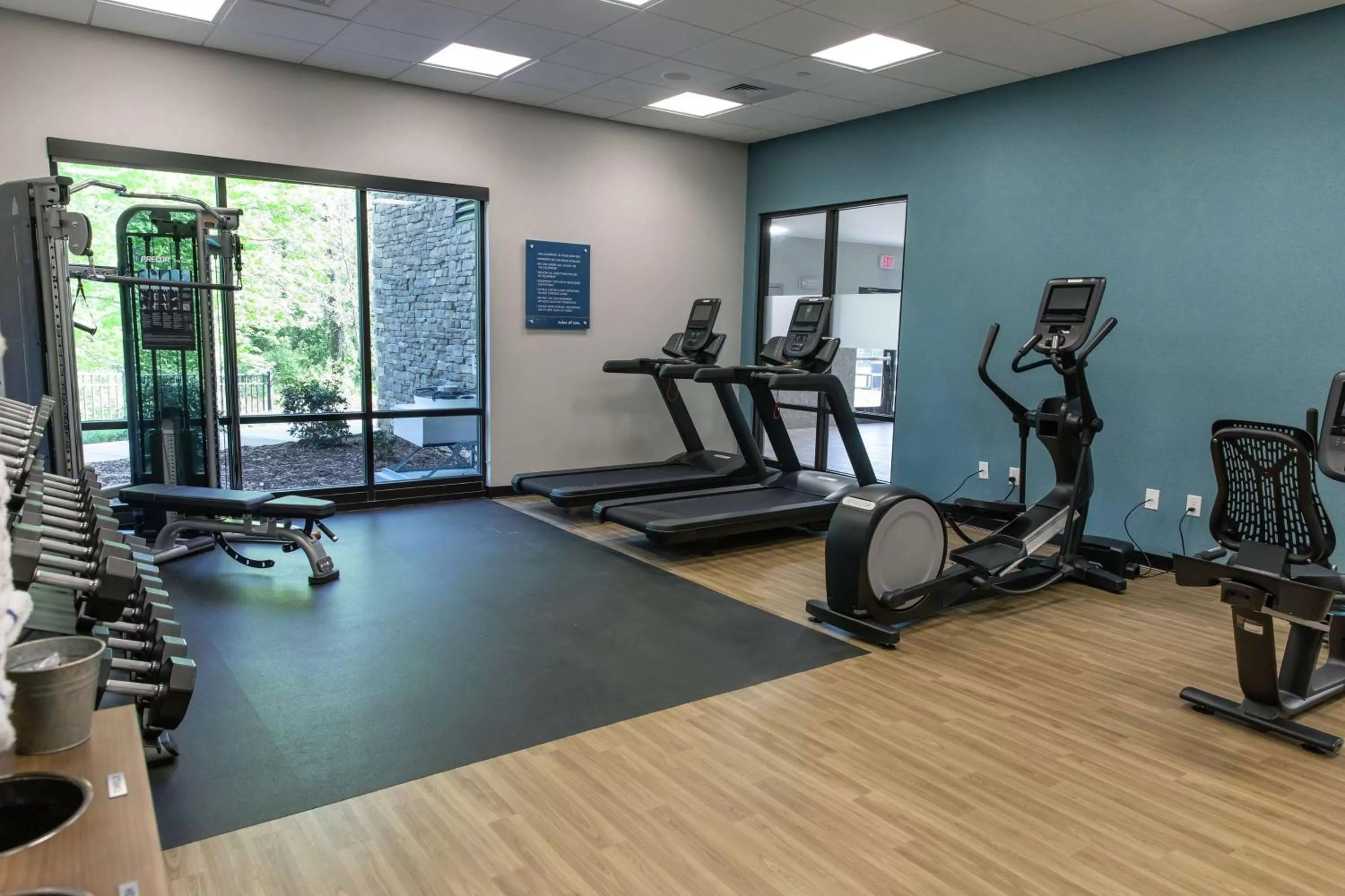 Fitness centre/facilities in Hampton Inn Black Mountain
