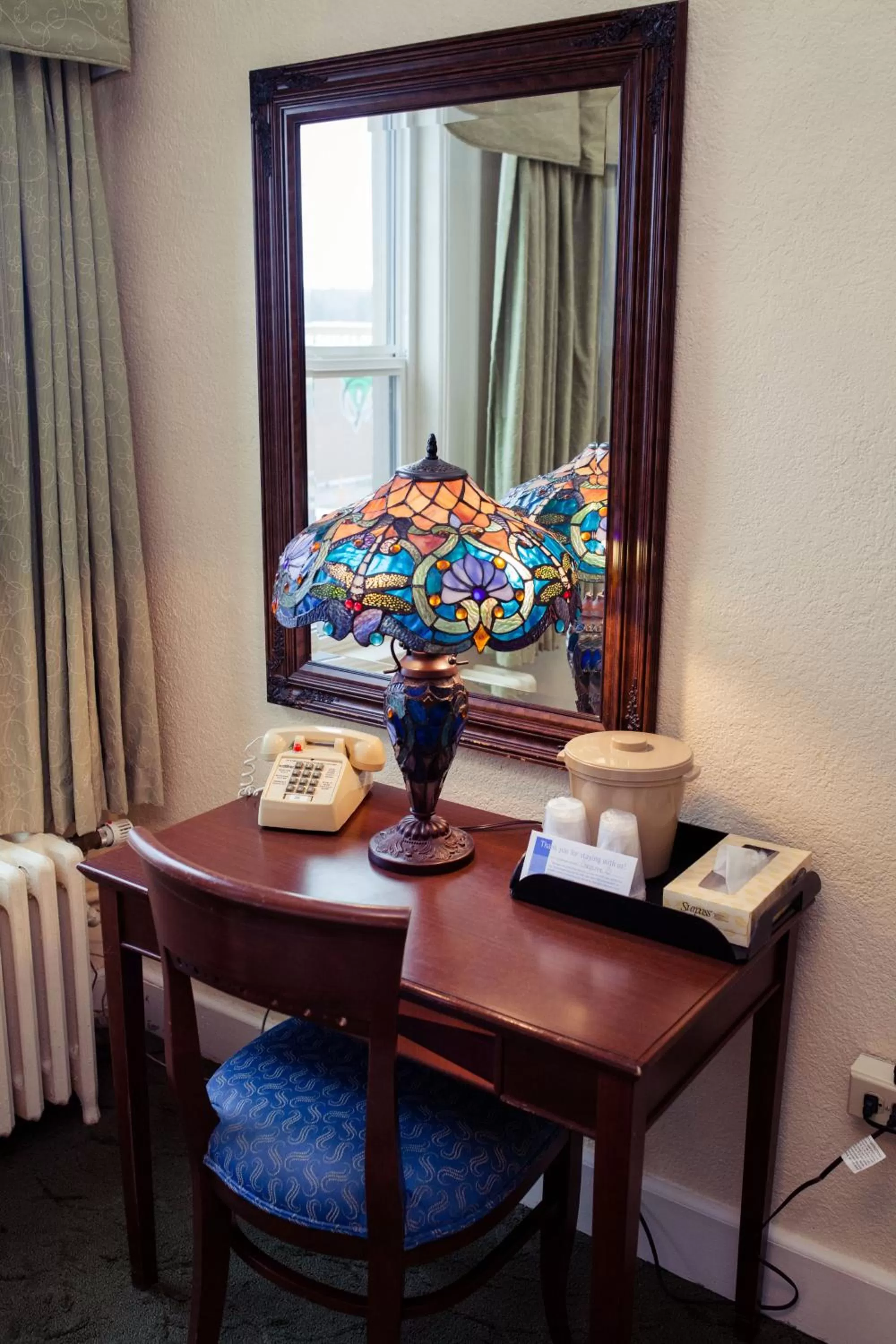 Decorative detail, Bed in Gilmore Hotel, Trademark Collection by Wyndham