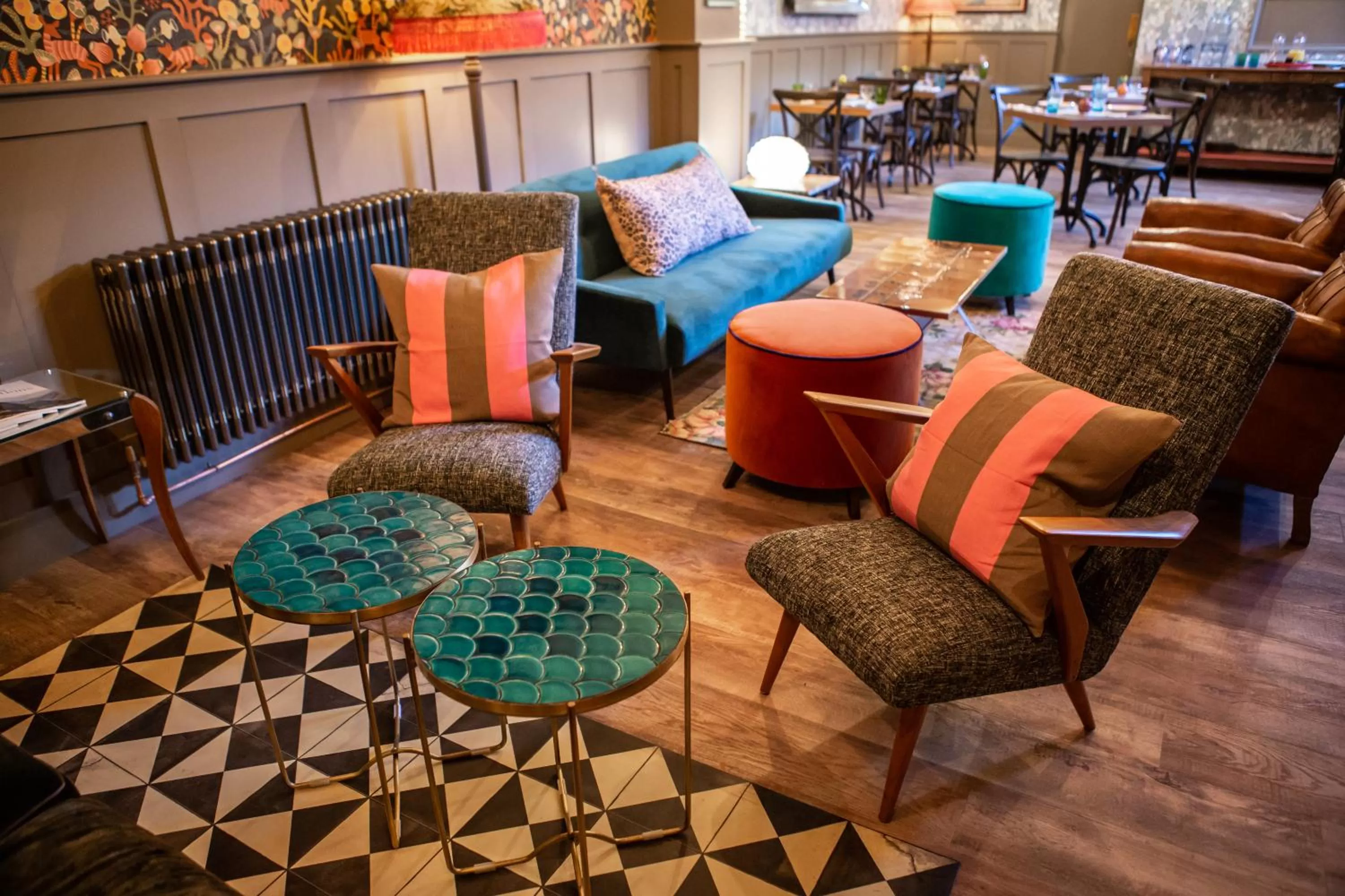 Living room in Moore House