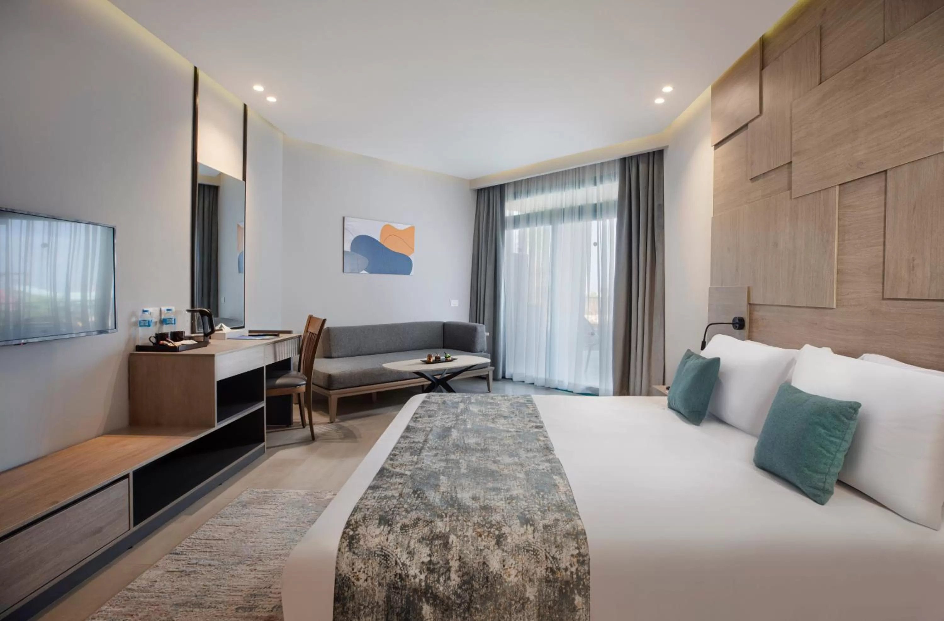 Bed, Seating Area in Pyramisa Beach Resort Sharm El Sheikh