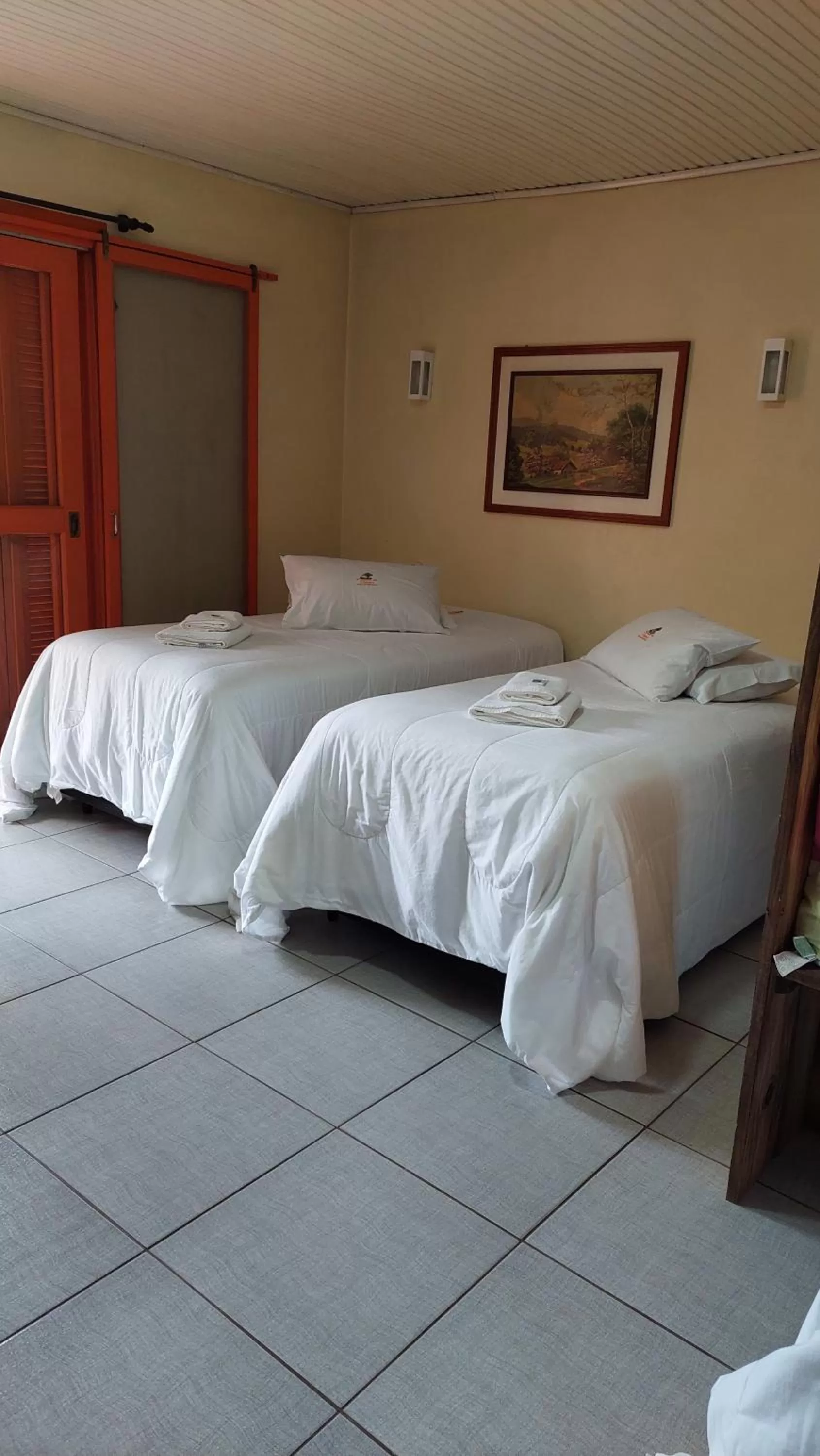 Bed in Pousada da Chacara