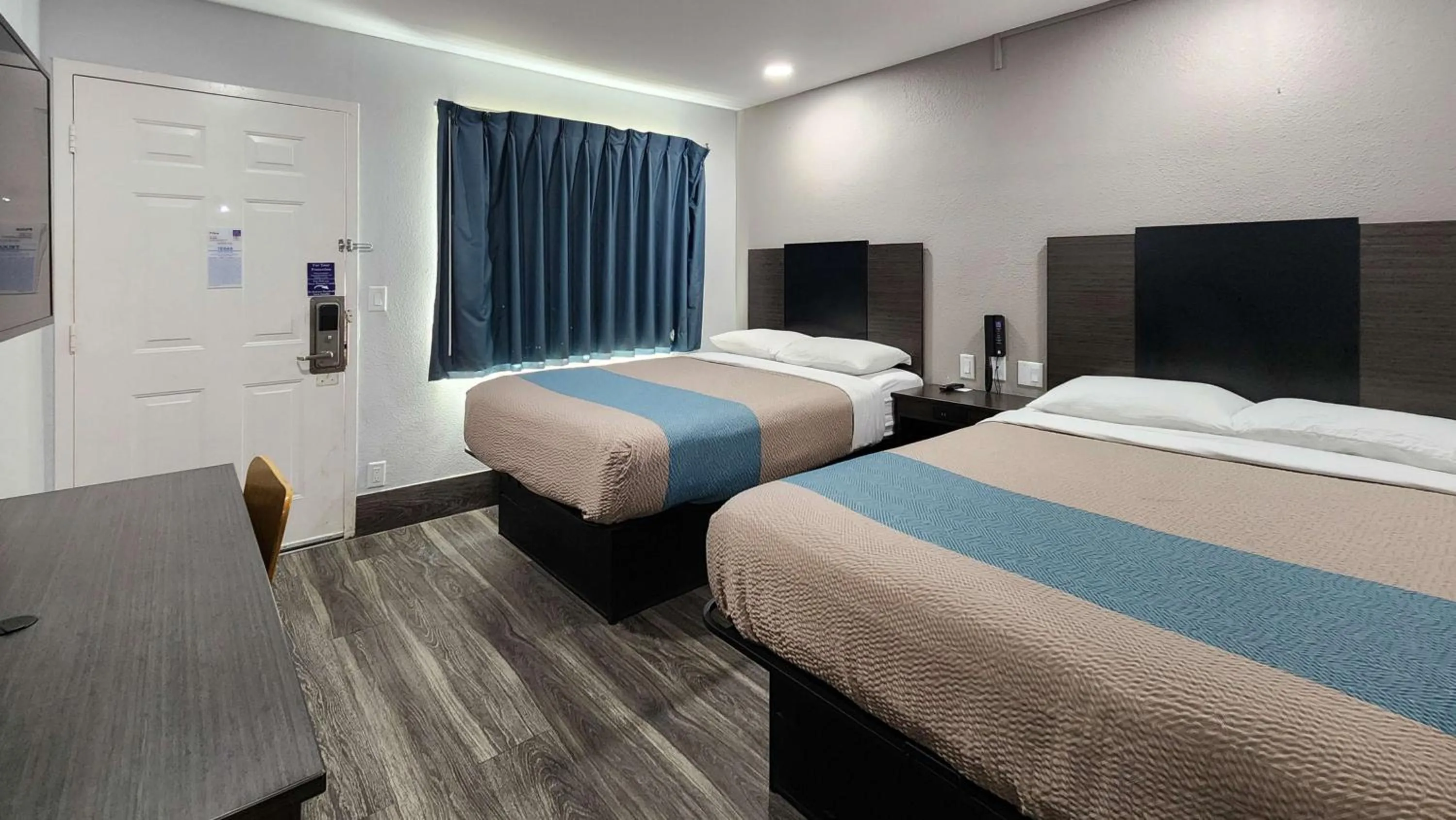 Bed in Motel 6-Galveston, TX