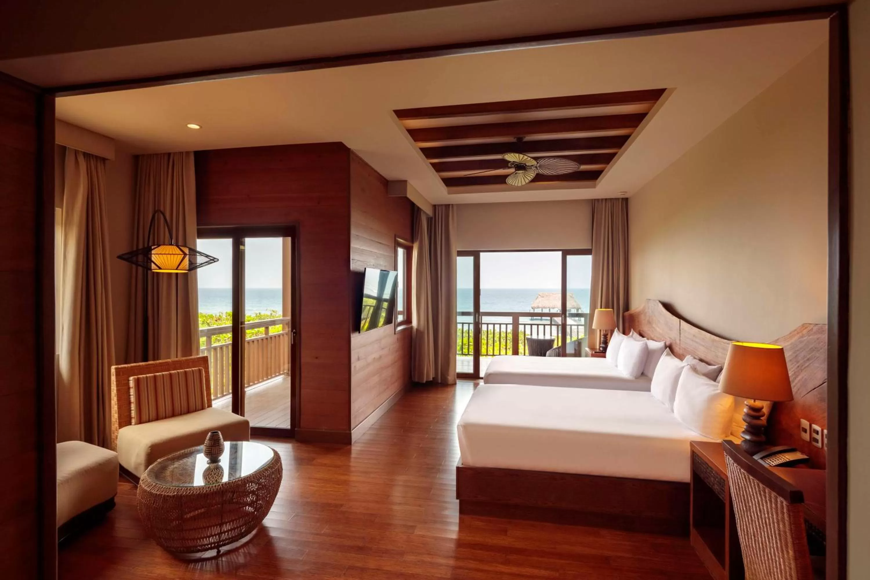 View (from property/room), Bed in Indura Beach & Golf Resort Curio Collection By Hilton
